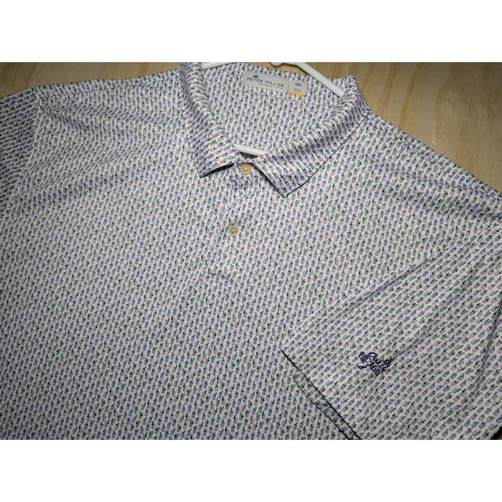 Peter Millar Peter Millar Men's XXL Featherweight Polo Shirt Oak Hills Size US XXL / EU 58 / 5 - 1 Thumbnail
