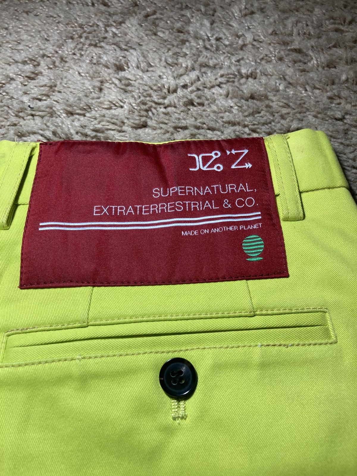 Xander Zhou SS18 Xander Zhou Pleated Trouser Volt Green Logo XZ Alien Size US 28 / EU 44 - 8 Thumbnail