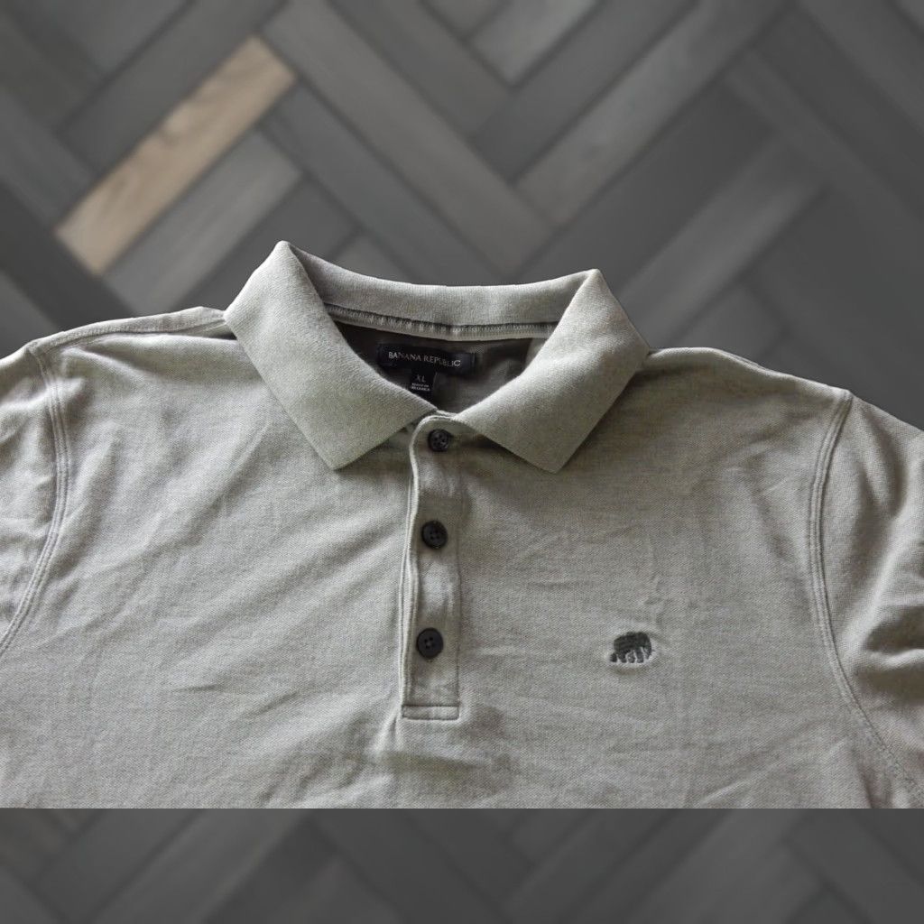 Banana Republic VINTAGE Banana Republic Men's Polo Shirt Short Sleeve XL Green Cotton 2000s Casual Mens Size US XL / EU 56 / 4 - 1 Thumbnail