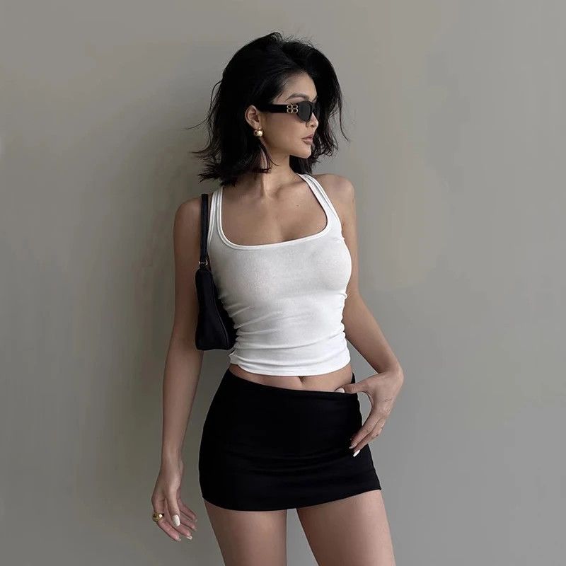 Japanese Brand Neck Tank Top Size M / US 6-8 / IT 42-44 - 1 Thumbnail