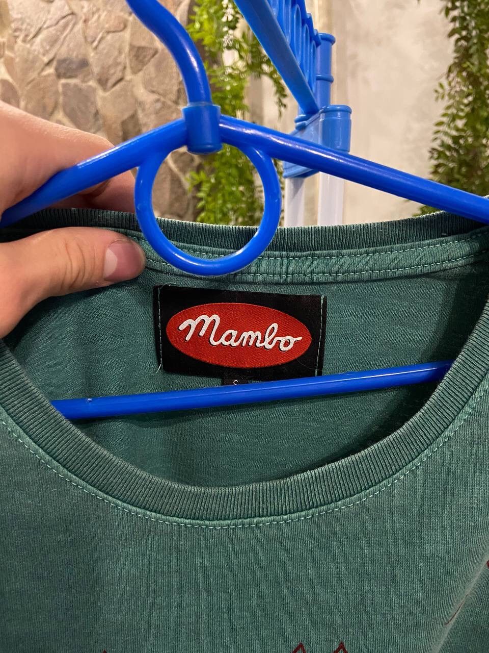 Mambo Mambo "By" Print Pattern Big Logo Vintage Green T Shirt Size US S / EU 44-46 / 1 - 4 Thumbnail