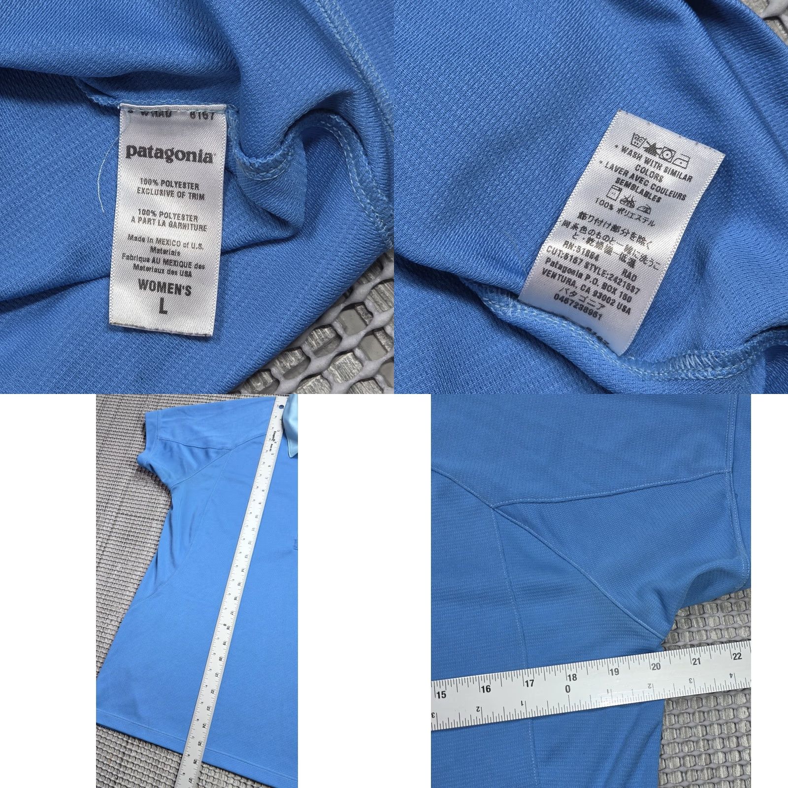 Patagonia Patagonia Polo Shirt Women L Blue 1/4 Zip Short Sleeve Performance Jersey Lightweight Moisture Wicking Activewear Shirt Size L / US 10 / IT 46 - 8 Thumbnail