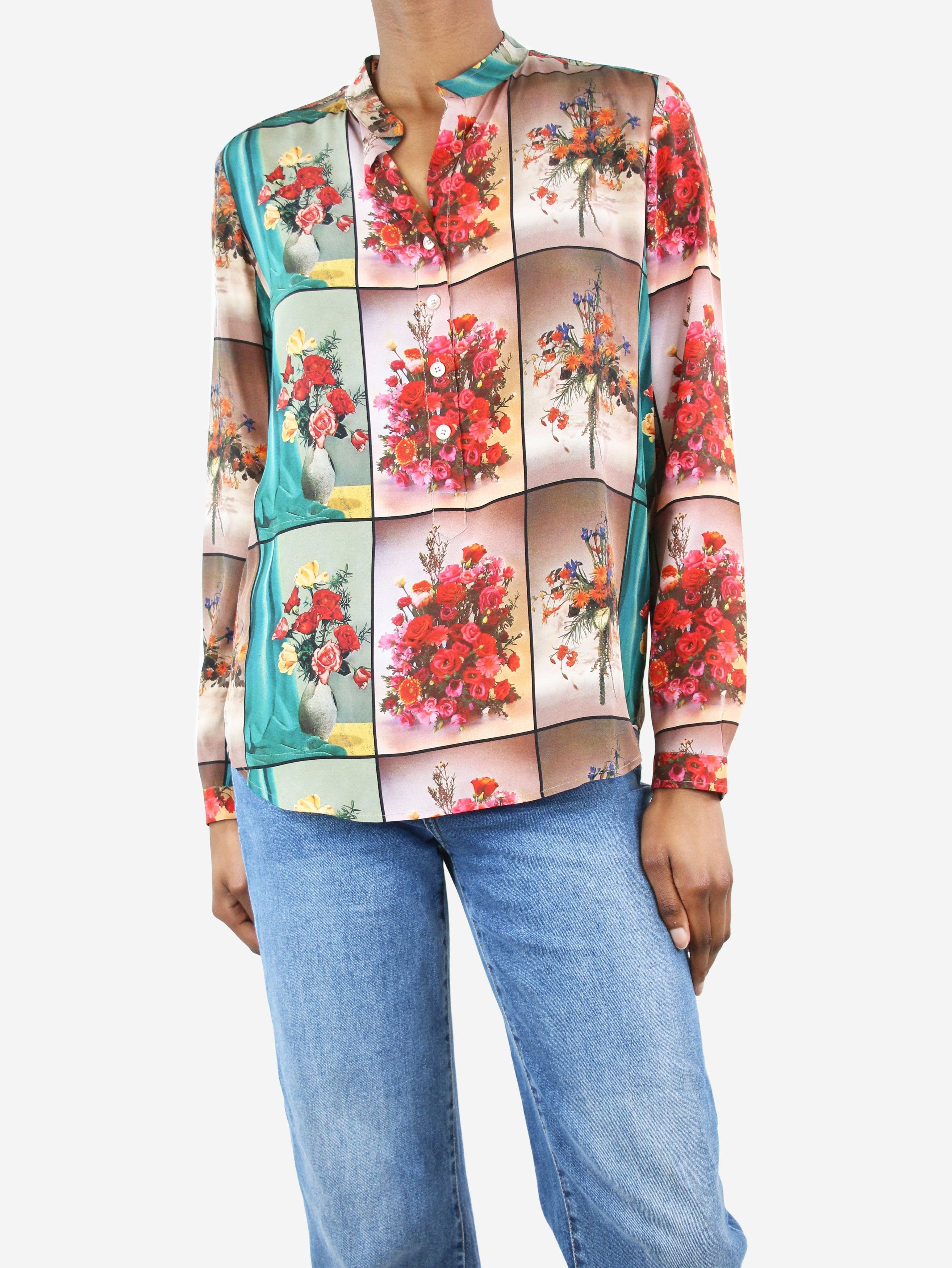 image of Stella Mccartney Multicoloured Floral Printed Top - Size Uk 6, Women's