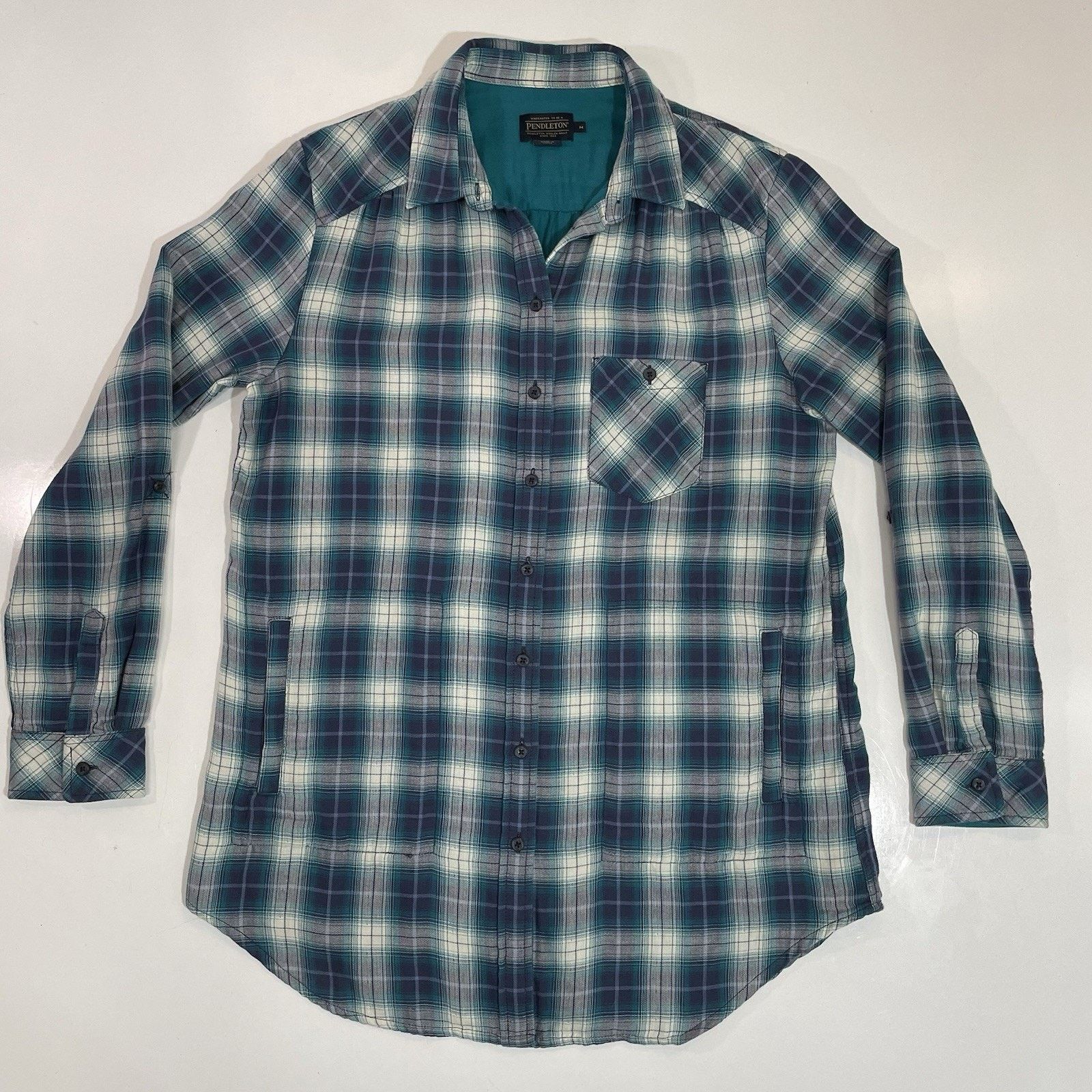 Pendleton Pendleton Shirt Men’s Medium Blue Shadow Plaid Burnside Size US M / EU 48-50 / 2 - 1 Thumbnail