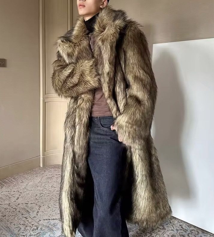 Other Faux Fur Designer Streetwear Maxi Winter Warm Men’s Coat Size US XL / EU 56 / 4 - 1 Thumbnail
