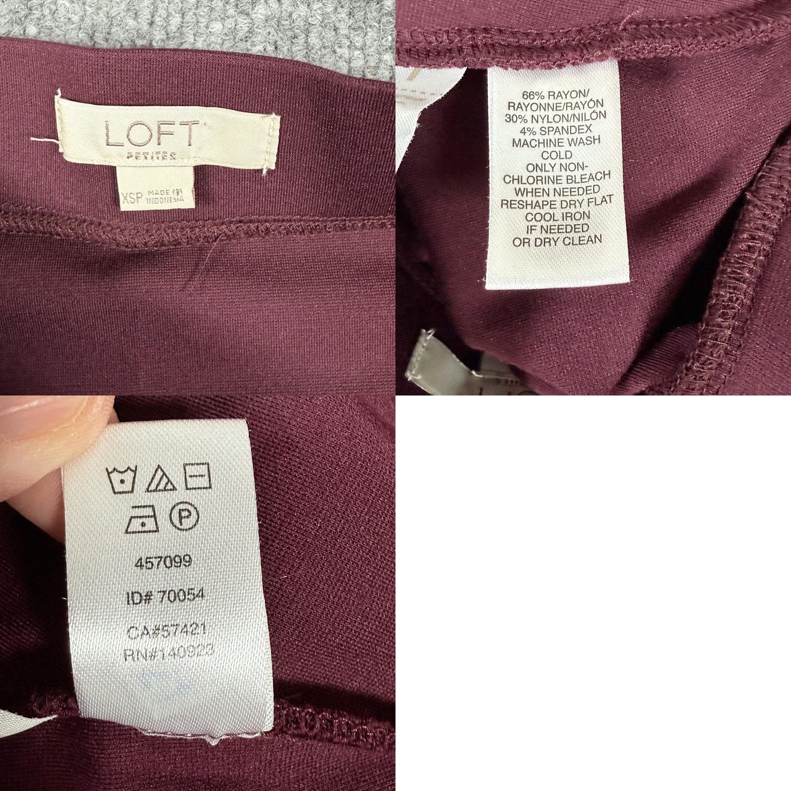 Loft LOFT Skirt Womens XS Petite Ruffle Wrap Pull On Purple Short Petites Size 26" / US 2 / IT 38 - 8 Thumbnail
