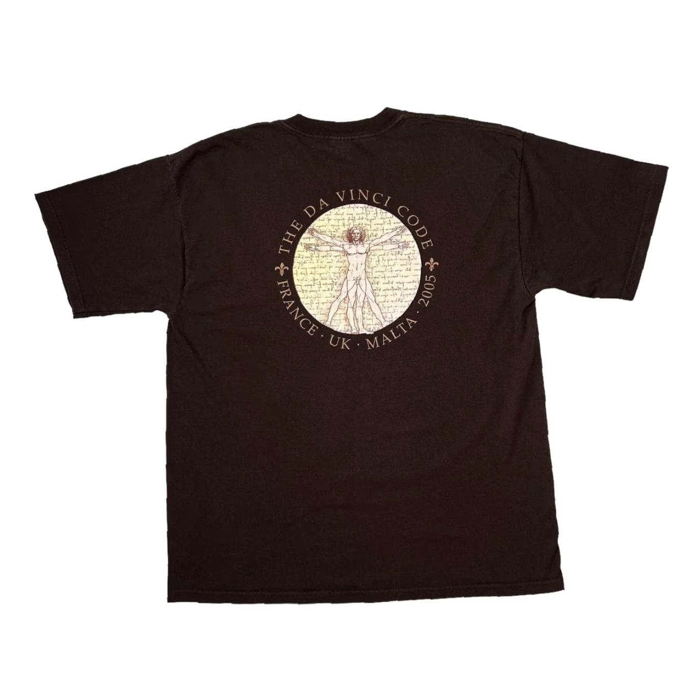 Gildan VINTAGE THE DA VINCI CODE (2005) “So Dark The Con Of Man” Crew Movie Promo T-Shirt XL Mens Brown Graphic Front Back Size US XL / EU 56 / 4 - 2 Thumbnail