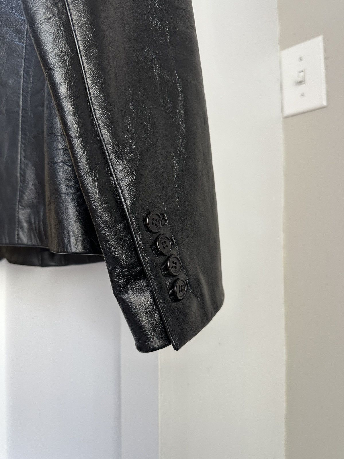 Saint Laurent Paris SS19 Leather Jacket Blazer Western Detail Size US M / EU 48-50 / 2 - 7 Thumbnail