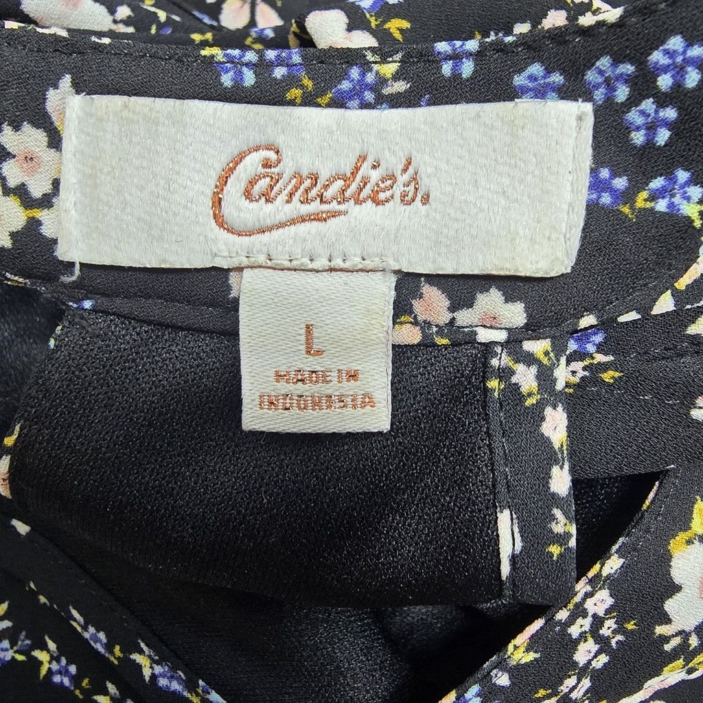 The Unbranded Brand Women's Candies Top Large Open Shoulder Short Sleeve Blue Size L / US 10 / IT 46 - 8 Thumbnail