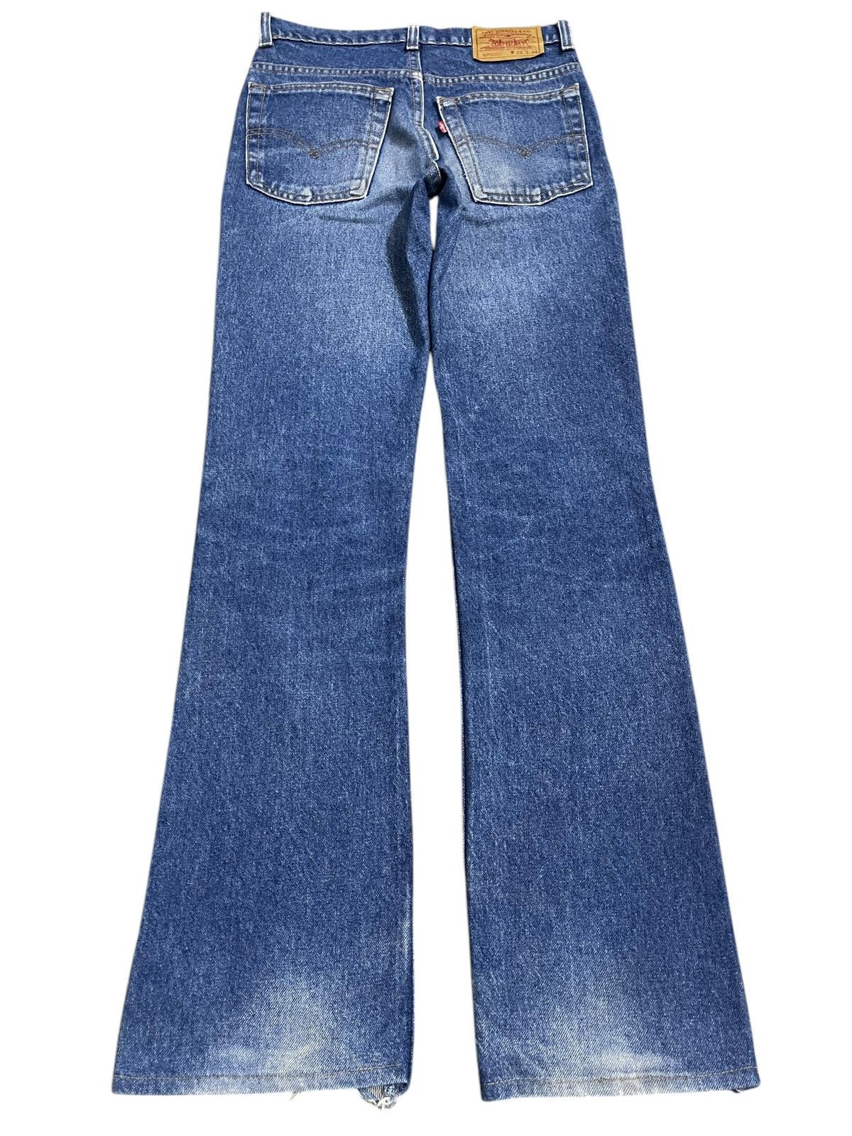 Levi's Vintage 80s Levis 517 Blue Wash Distressed Bootcut Jeans Size US 28 / EU 44 - 2 Thumbnail