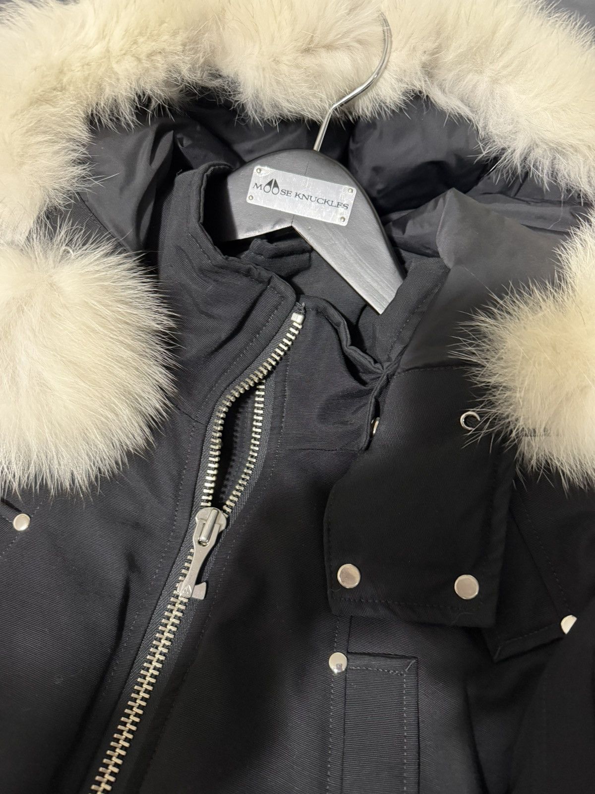 Moose Knuckles Moose Knuckles Black Bomber Jacket Size L / US 10 / IT 46 - 2 Thumbnail