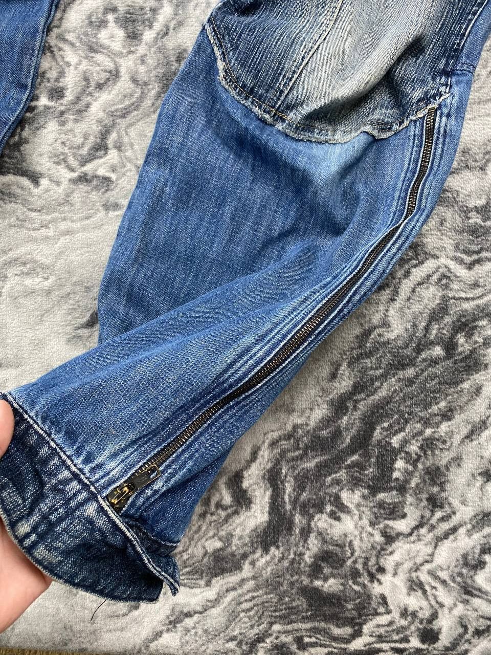 G-Star Vintage G Star Raw Denim Pants Double Knee Patchwork Japan Size US 36 / EU 52 - 8 Thumbnail