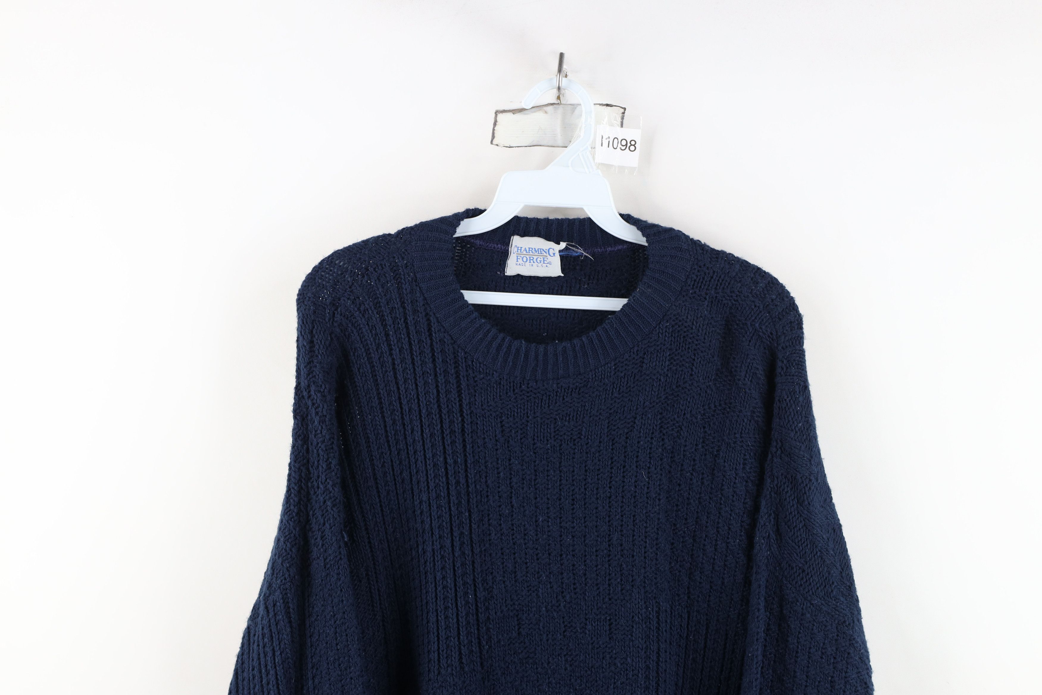 Vintage Vintage 90s Streetwear Ribbed Knit Crewneck Sweater USA Size US L / EU 52-54 / 3 - 2 Thumbnail