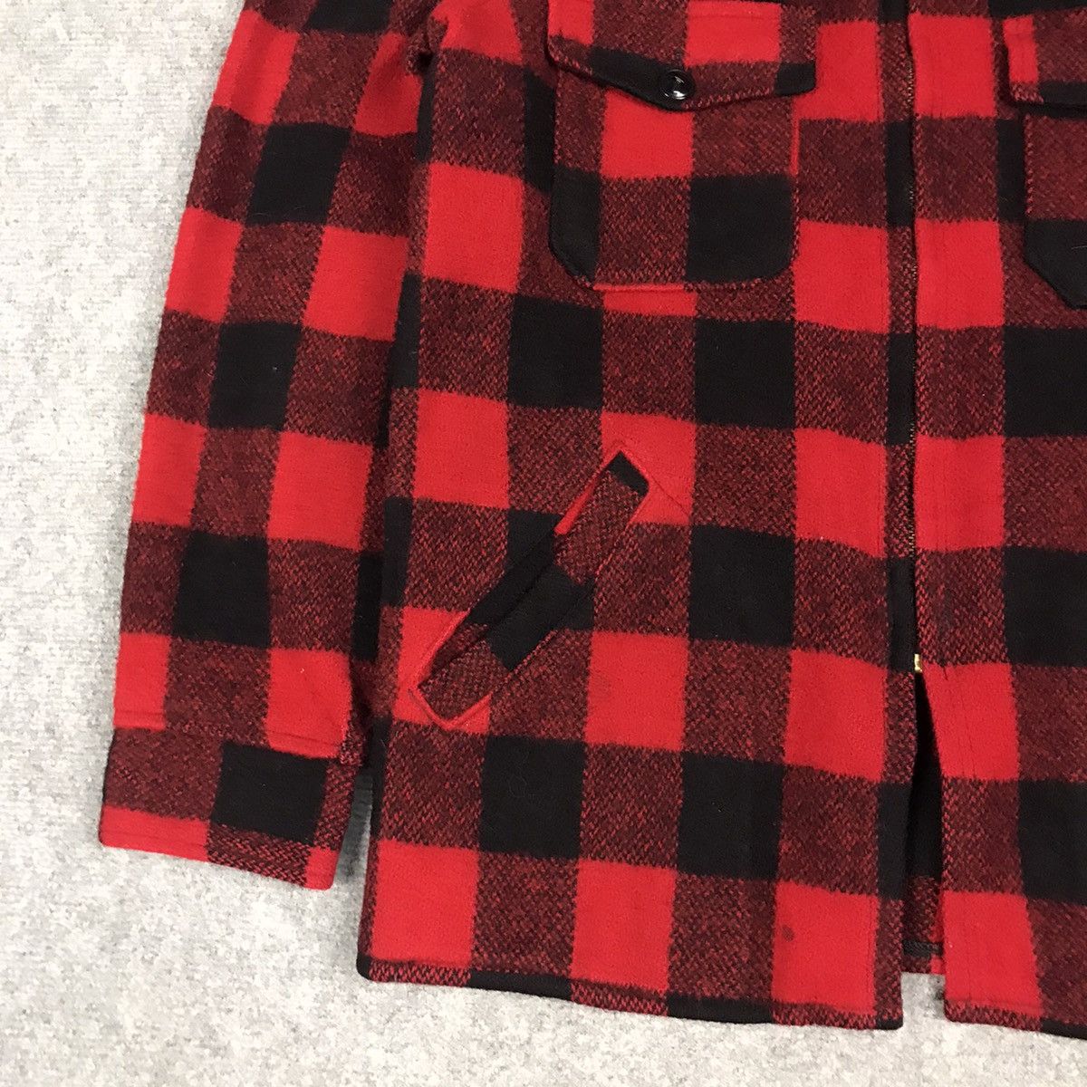 Hudsons Bay × Vintage 80s HUDSON BAY WOOL FLANNEL CHECK ZIPPER JACKET Size US M / EU 48-50 / 2 - 3 Thumbnail