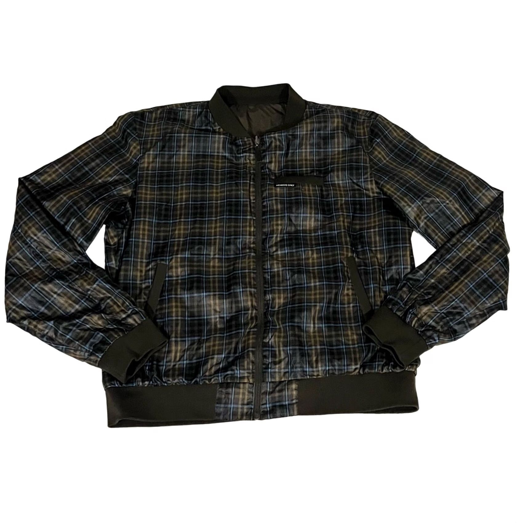 Members Only Members Only Jacket Reversible Plaid Brown Nylon Bomber RacER Men’s XL Mens Size US XL / EU 56 / 4 - 3 Thumbnail