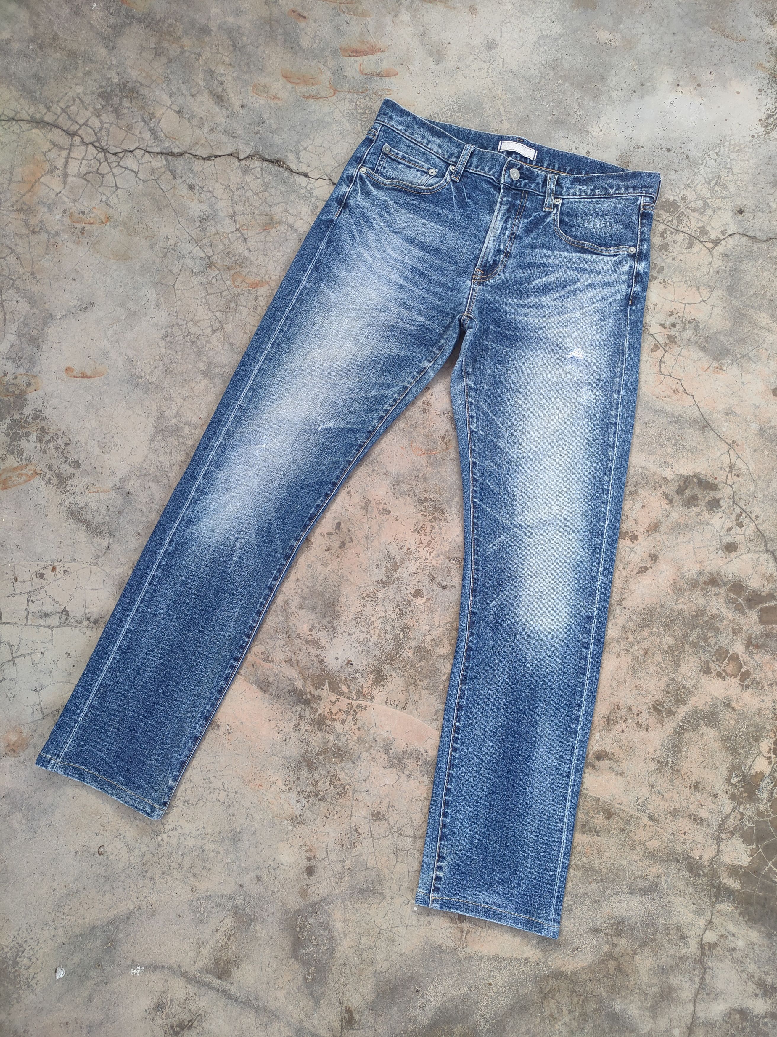 Japanese Brand W32 VINTAGE JAPANESE SKINNY FADED DISTRESSED JEANS PANTS Size US 32 / EU 48 - 2 Thumbnail
