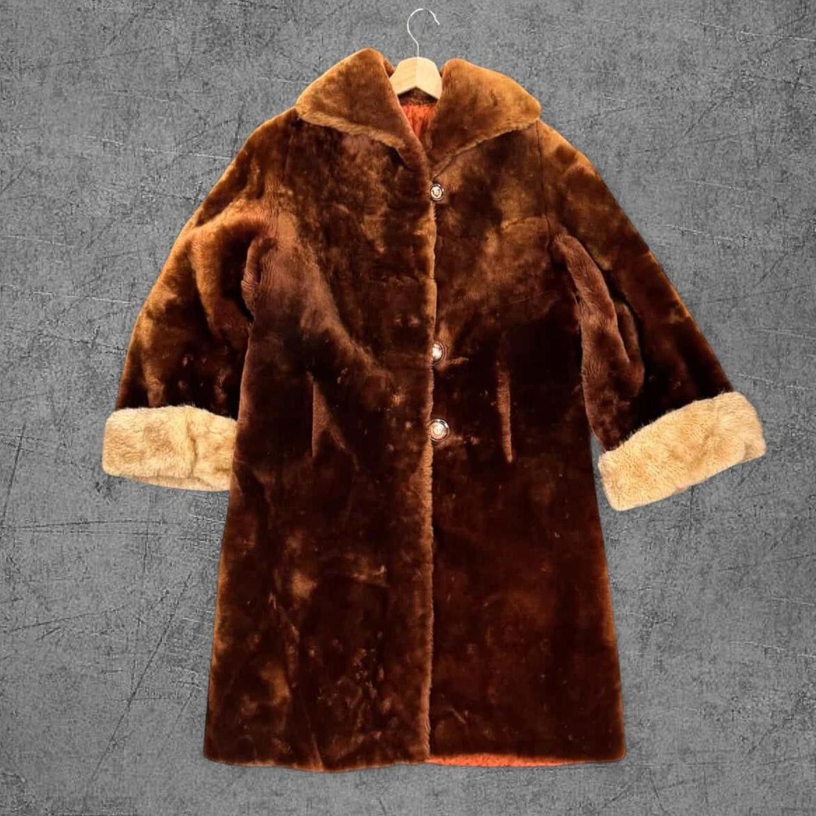 Other Vintage 1960s New York Furs Sheared Beaver Fur Coat Size L / US 10 / IT 46 - 1 Thumbnail