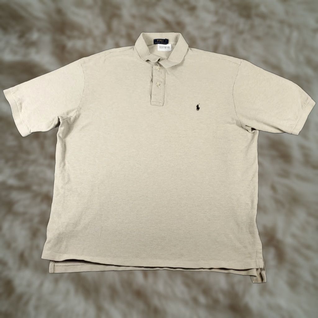 Ralph Lauren Ralph Lauren Polo Shirt Mens 2XLT Beige Pony Casual Short Sleeve Shirt Polo 2XLT Beige Men’s Classic Preppy American Polo Shirt Mens Size US XXL / EU 58 / 5 - 1 Thumbnail