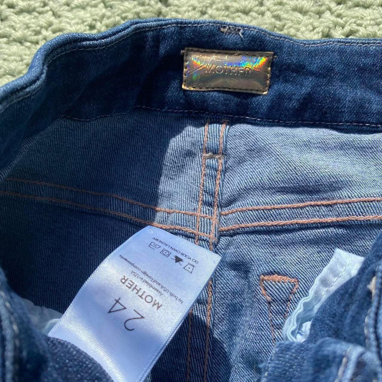 MOTHER MOTHER distressed dark wash denim ankle fray skinny jeans Size 24" / US 00 / IT 34 - 4 Thumbnail