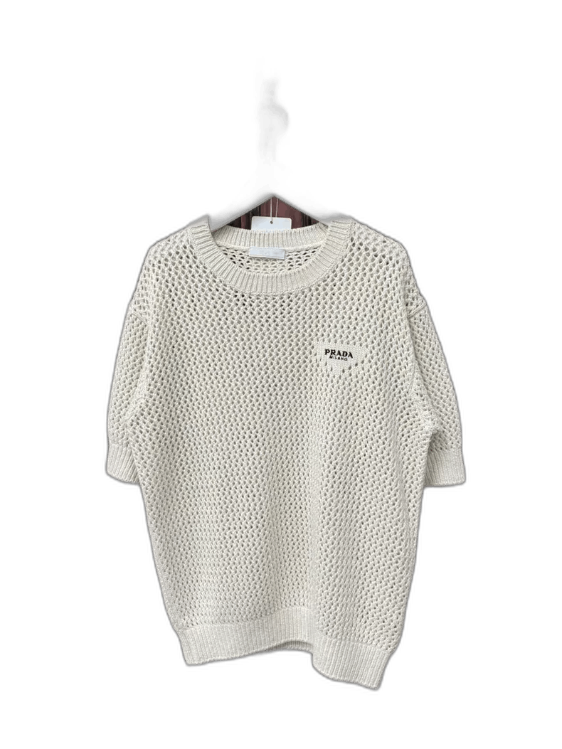 Prada Prada Hollow Short Sleeve Sweater -2505 Size US L / EU 52-54 / 3 - 1 Thumbnail