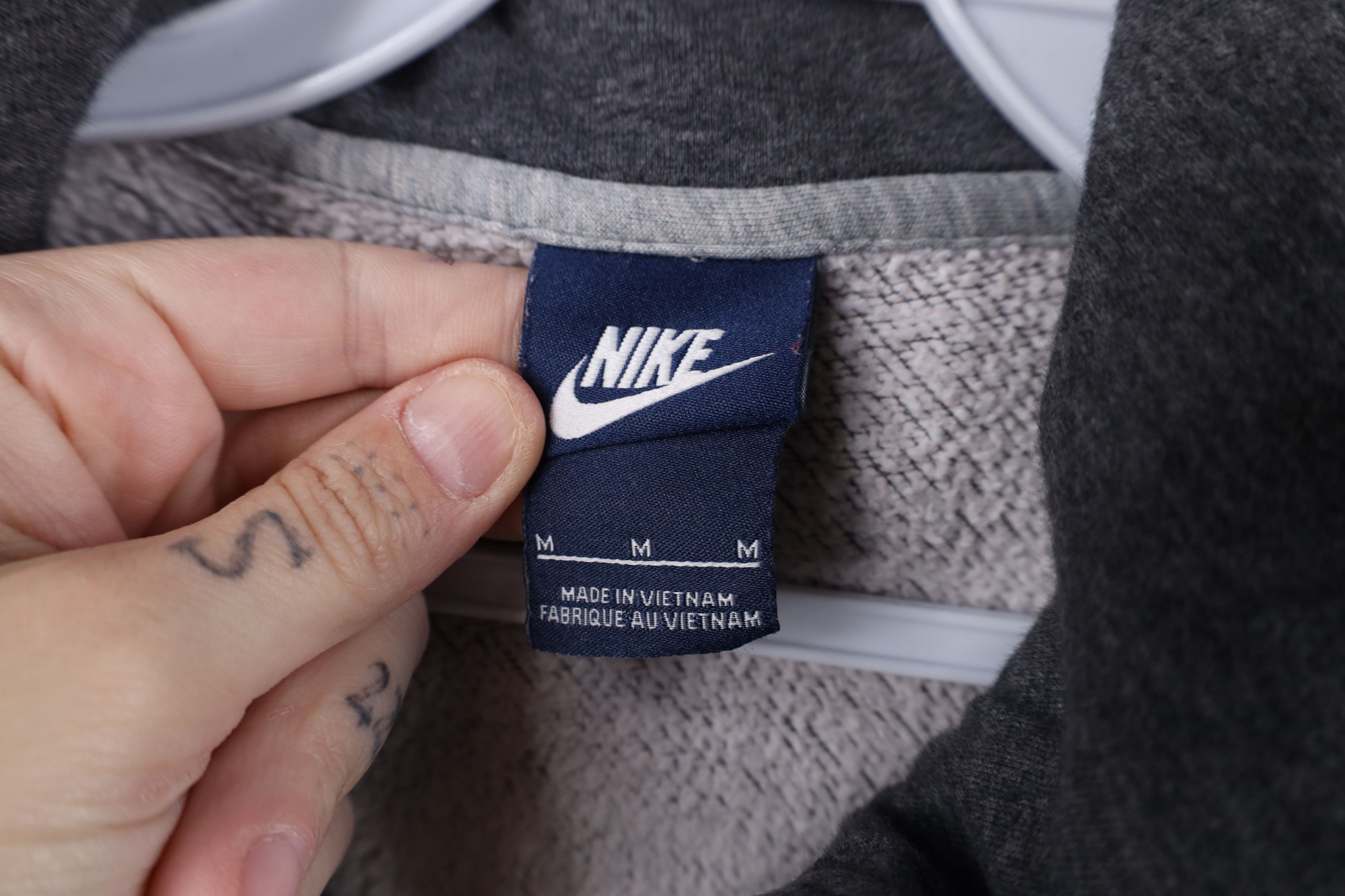 Nike Vintage Nike Mini Swoosh Full Zip Hoodie Sweatshirt Gray Size US M / EU 48-50 / 2 - 10 Thumbnail