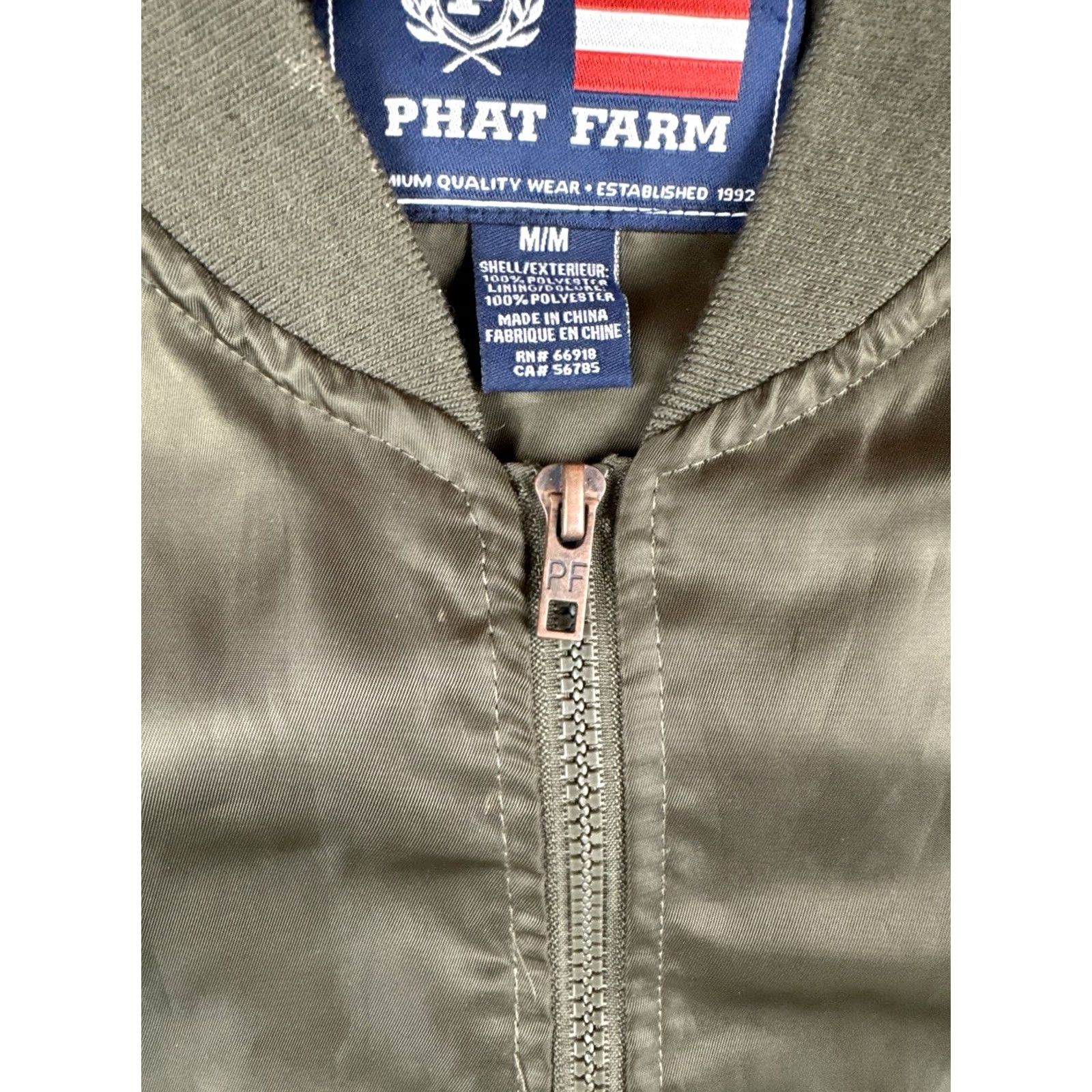 Phat Farm VINTAGE Y2K Phat Farm MA1 Bomber Jacket Olive Green Flight Jacket M Mens Size US M / EU 48-50 / 2 - 5 Thumbnail