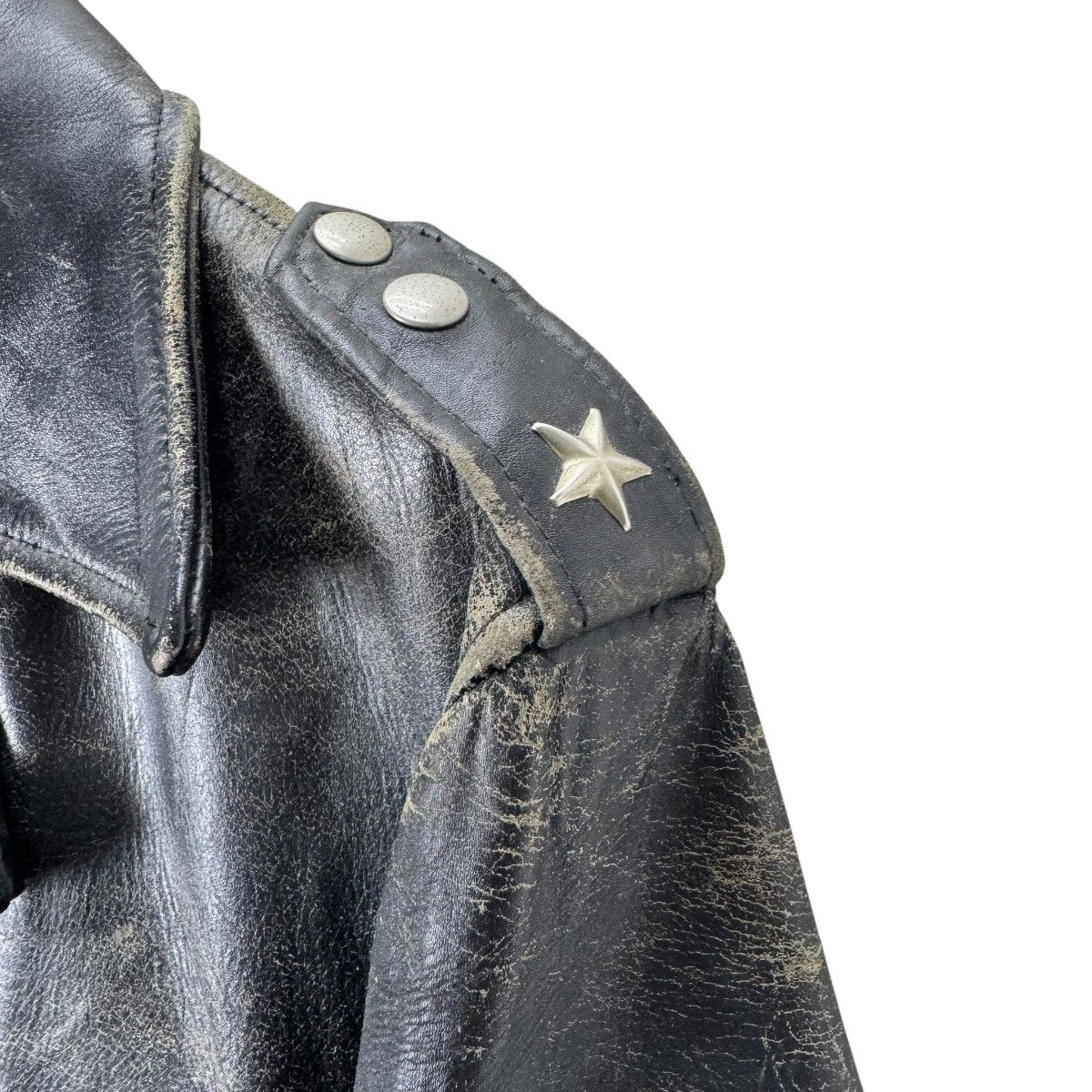Genuine Leather 🌟VINTAGE 50s STEERHIDE ONE STUDS MOTORCYCLE LEATHER JACKET Size US M / EU 48-50 / 2 - 13 Thumbnail