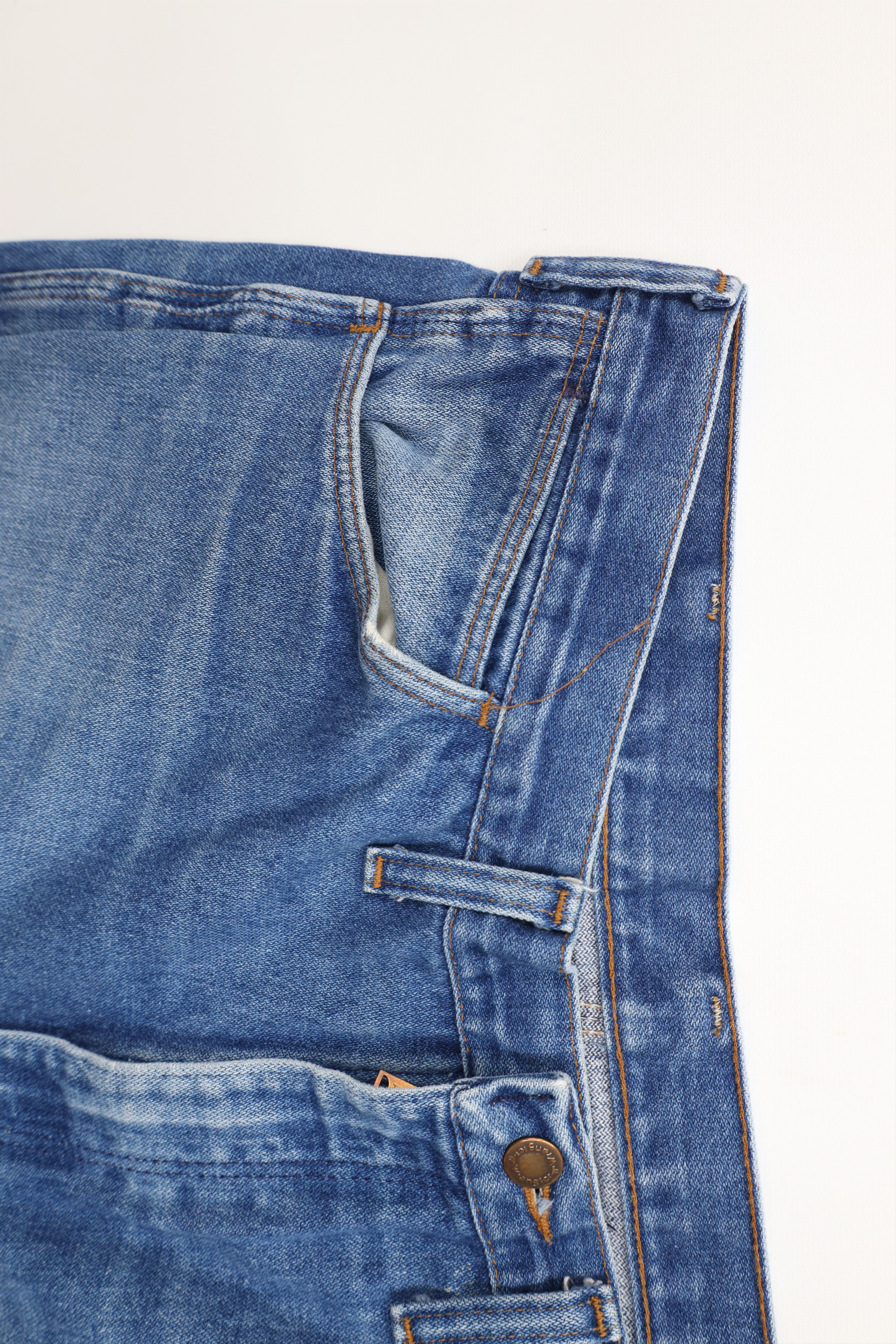 Wrangler Vintage 70s 80s Wrangler Wide Leg Denim Jeans Blue USA Size US 38 / EU 54 - 8 Thumbnail