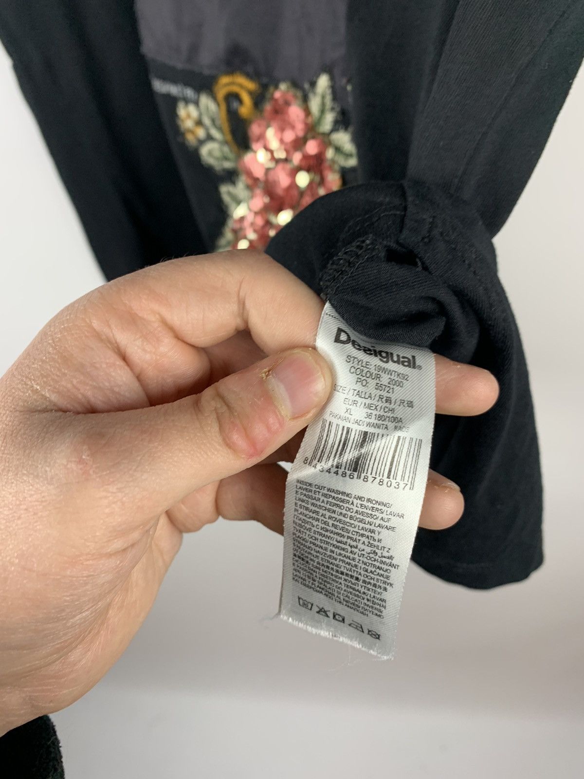 Desigual Desigual Big Logo Black Short Sleeve T-Shirt Women’s Size XL Size XL / US 12-14 / IT 48-50 - 8 Thumbnail