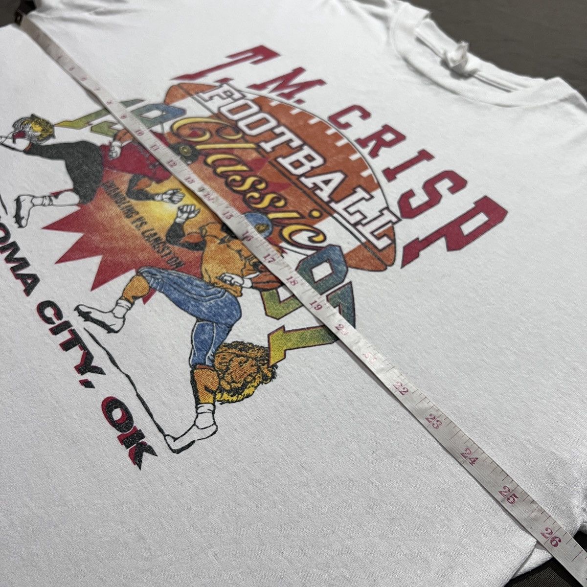Vintage Vintage 90s Eddie Robinson Oklahoma NFL Promo Tee 2XL BOWL Size US XXL / EU 58 / 5 - 8 Thumbnail