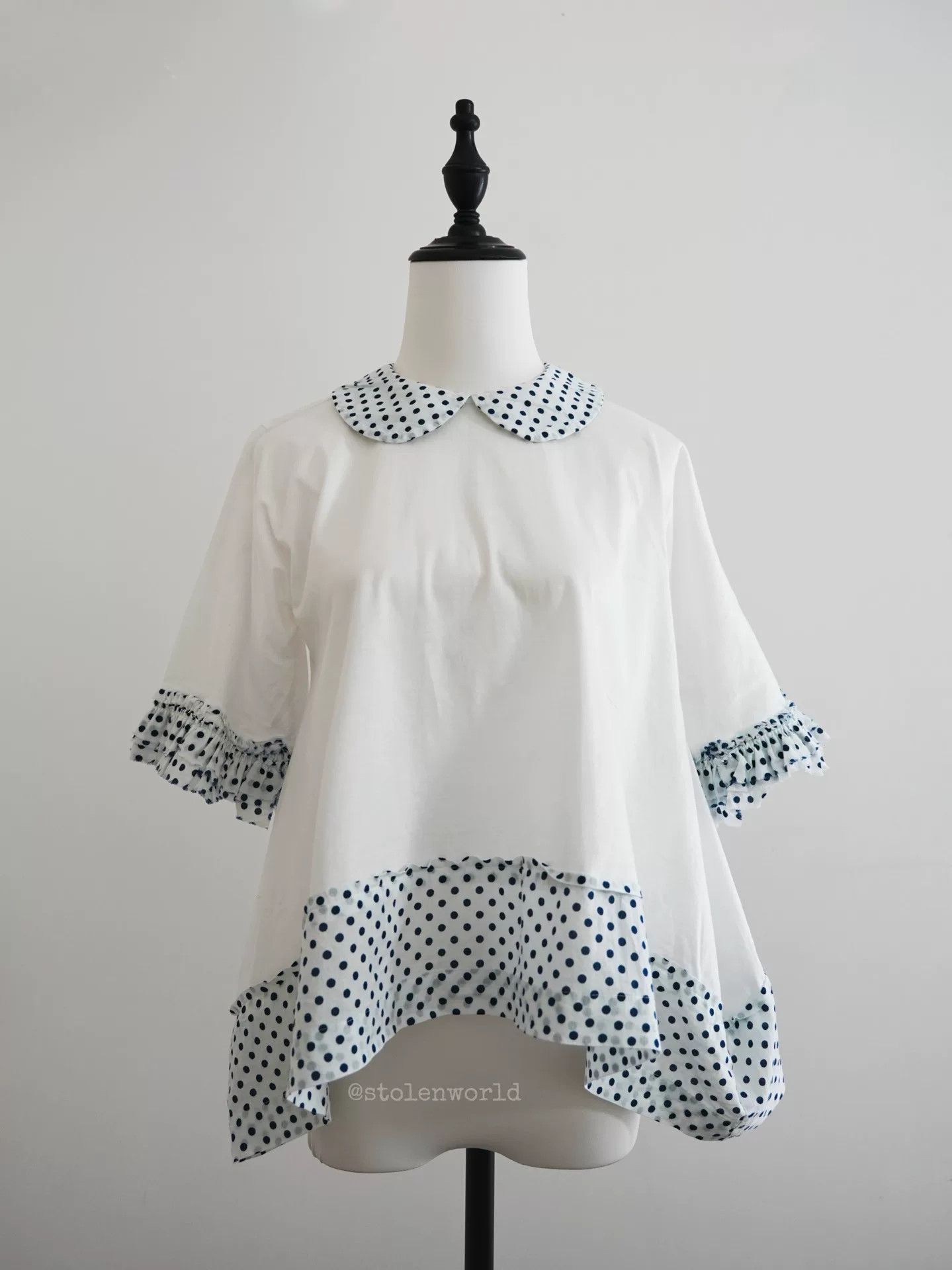 cute polka dot cotton top