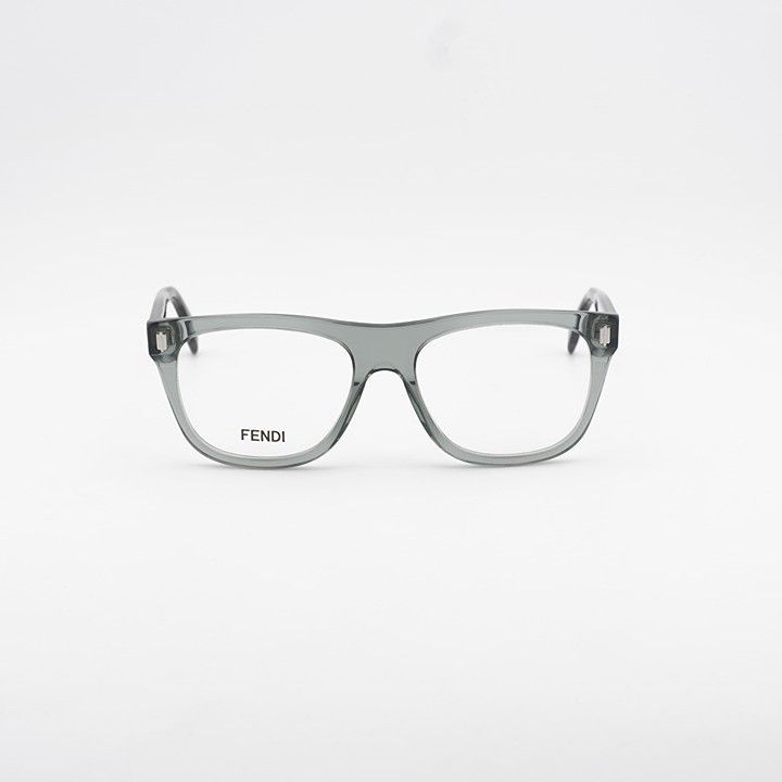 Fendi Fendi FE50070I 020 Eyeglasses Grey 54mm Square Frame Size ONE SIZE - 6 Thumbnail