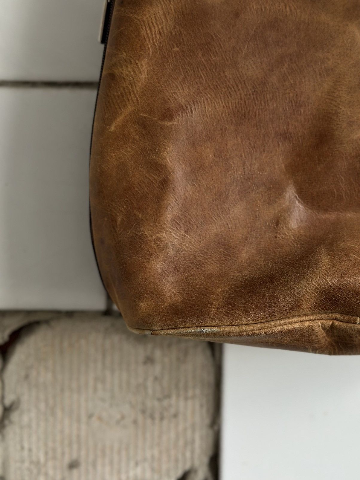 Genuine Leather Vintage Japanese Style Leather Hands Bag Y2K 00s USA Size ONE SIZE - 7 Thumbnail