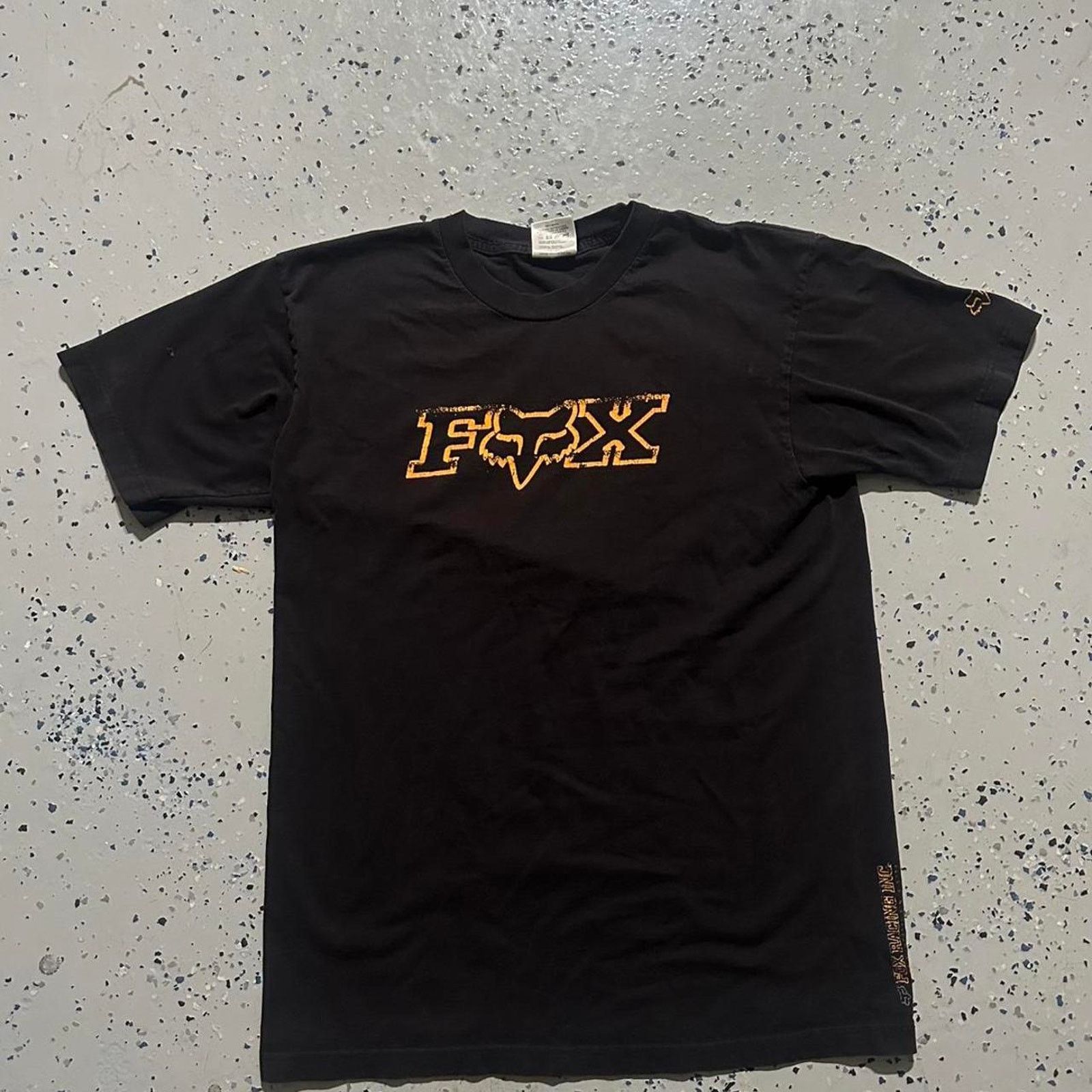 Fox Racing Vintage 00s Fox Racing Black and Orange Tee Size US L / EU 52-54 / 3 - 1 Thumbnail