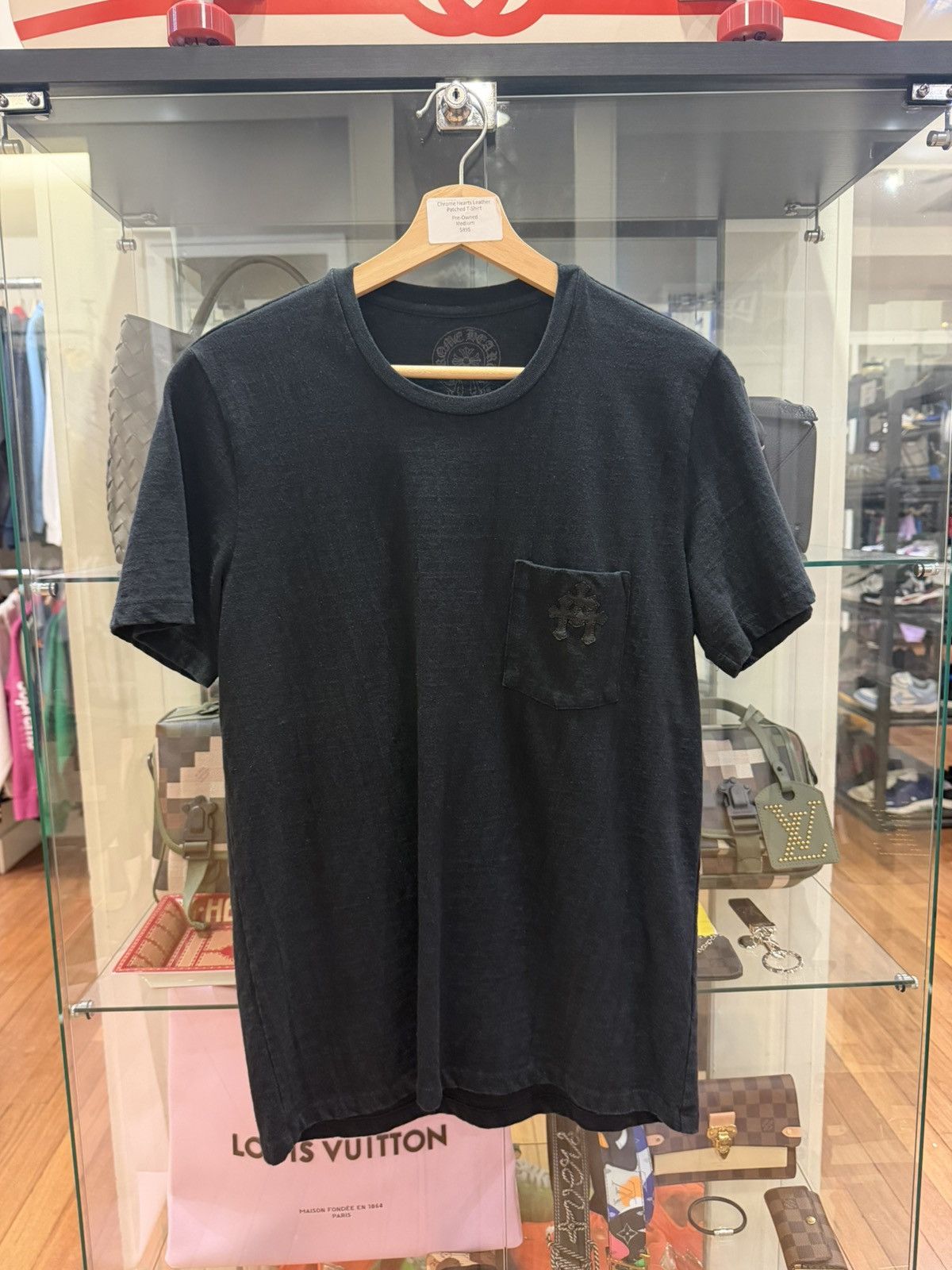 Chrome Hearts Chrome Hearts Leather Cross Patch Pocket Tee Size US M / EU 48-50 / 2 - 1 Thumbnail
