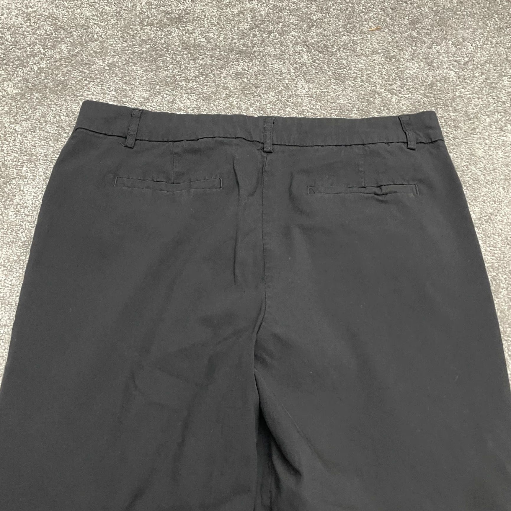 Vintage Elite Collection Pants Ankle 15/16 34x25 Black Tapered Leg Stretch Work Womens Size 36" / US 14 / IT 50 - 4 Thumbnail