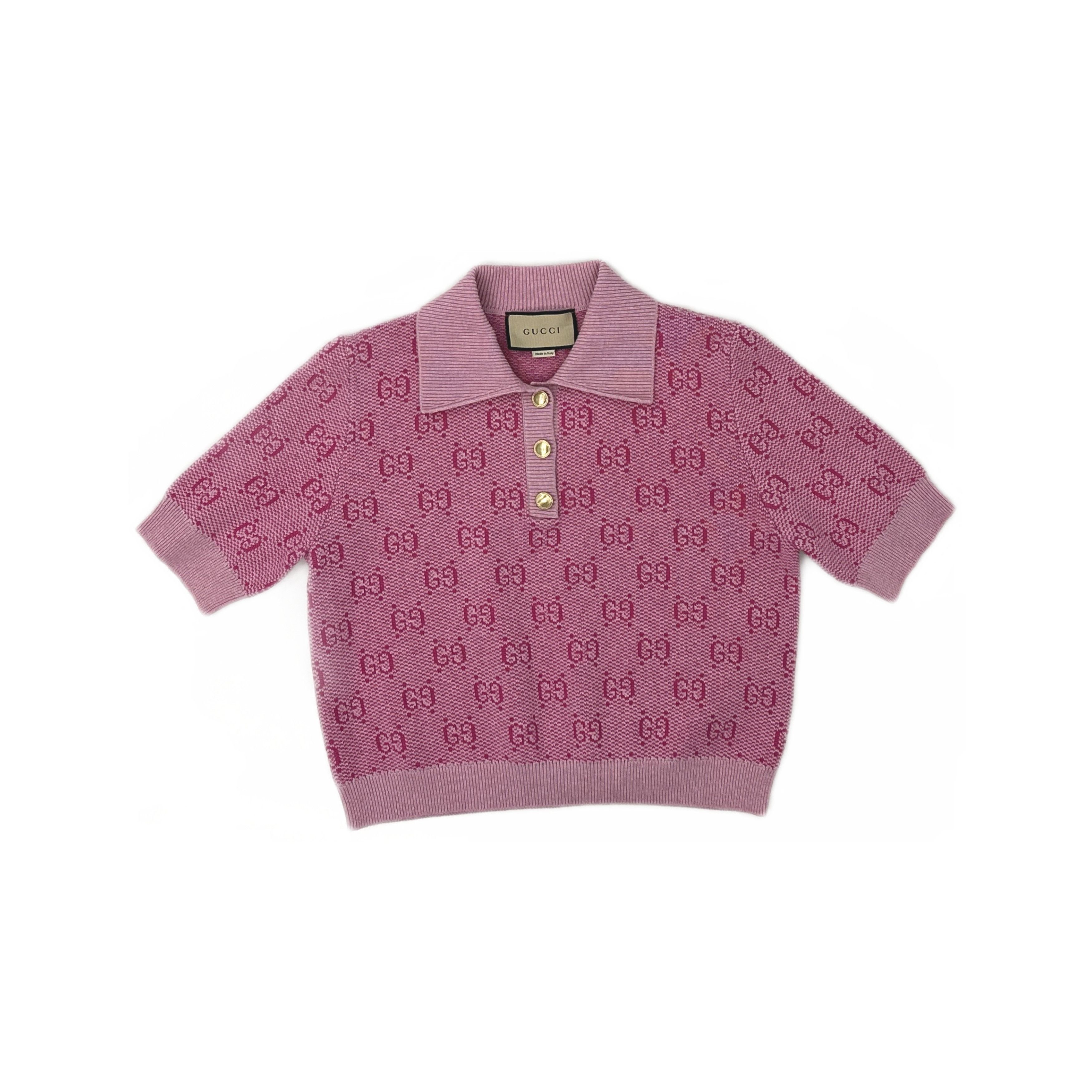 Gucci Gucci GG Monogram Knit Polo Size L Size L / US 10 / IT 46 - 1 Thumbnail