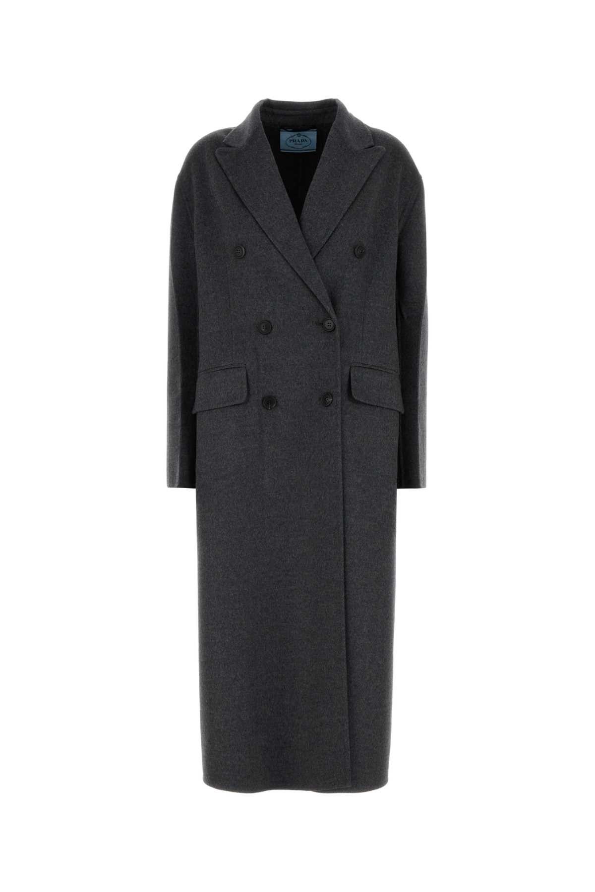 Prada Dark Grey Wool Blend Coat Size M / US 6-8 / IT 42-44 - 1 Thumbnail