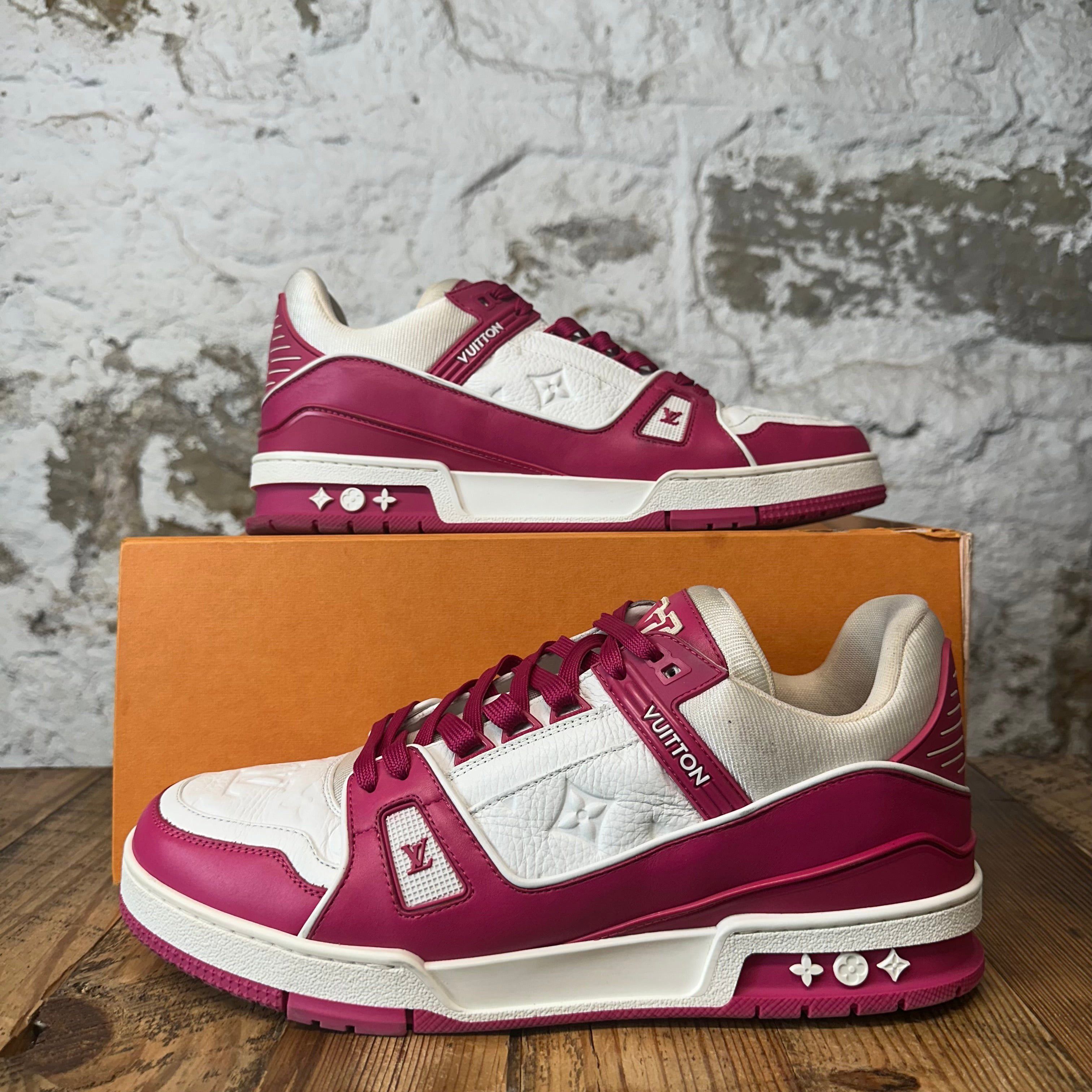 Louis Vuitton Louis Vuitton Pink White Trainer Sneaker Sz 11 (9.5LV) Size US 11 / EU 44 - 1 Thumbnail