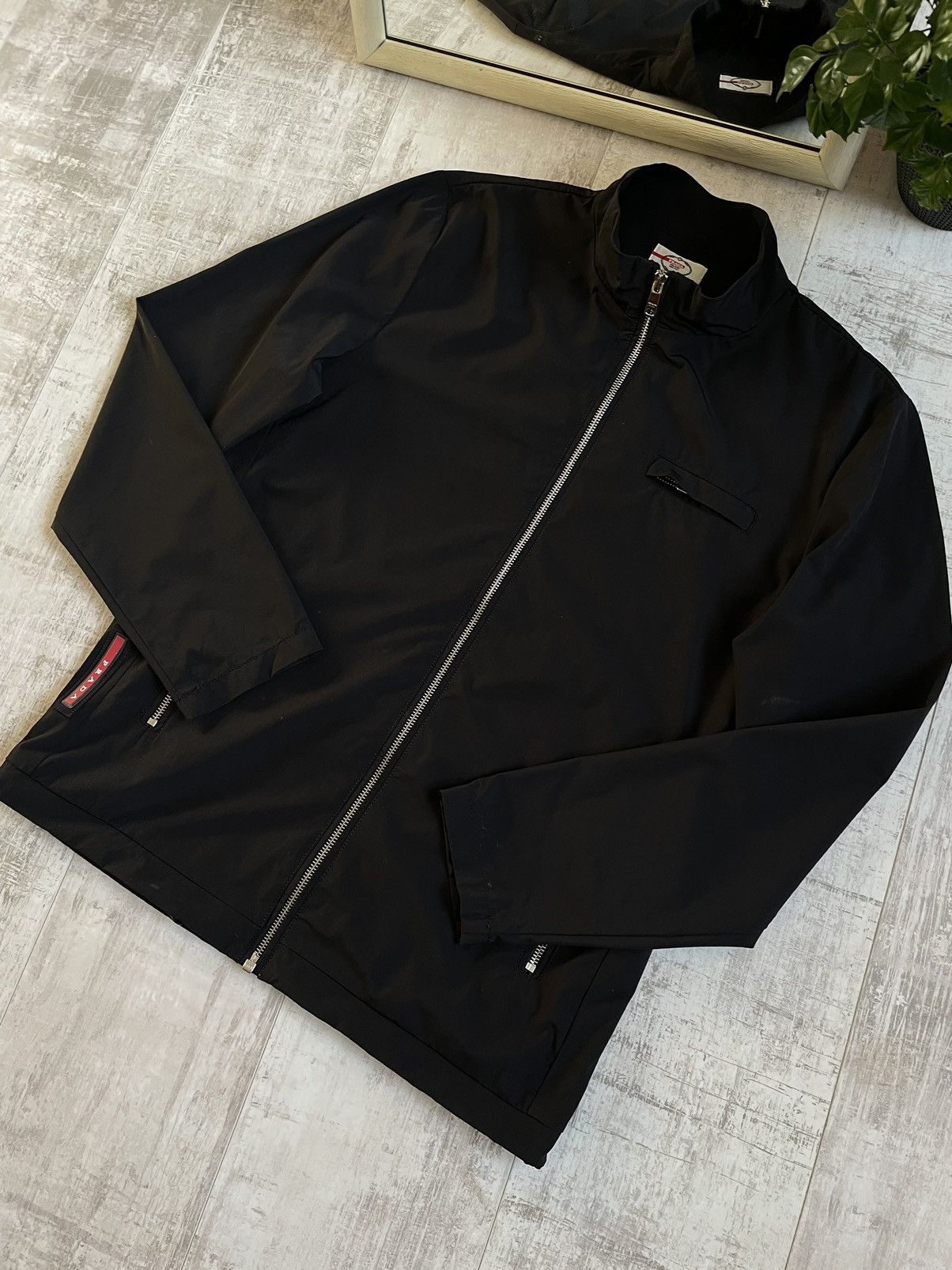 Prada Prada Nylon Black Jacket Red Tab Vintage Made In Ukraine Size US M / EU 48-50 / 2 - 4 Thumbnail