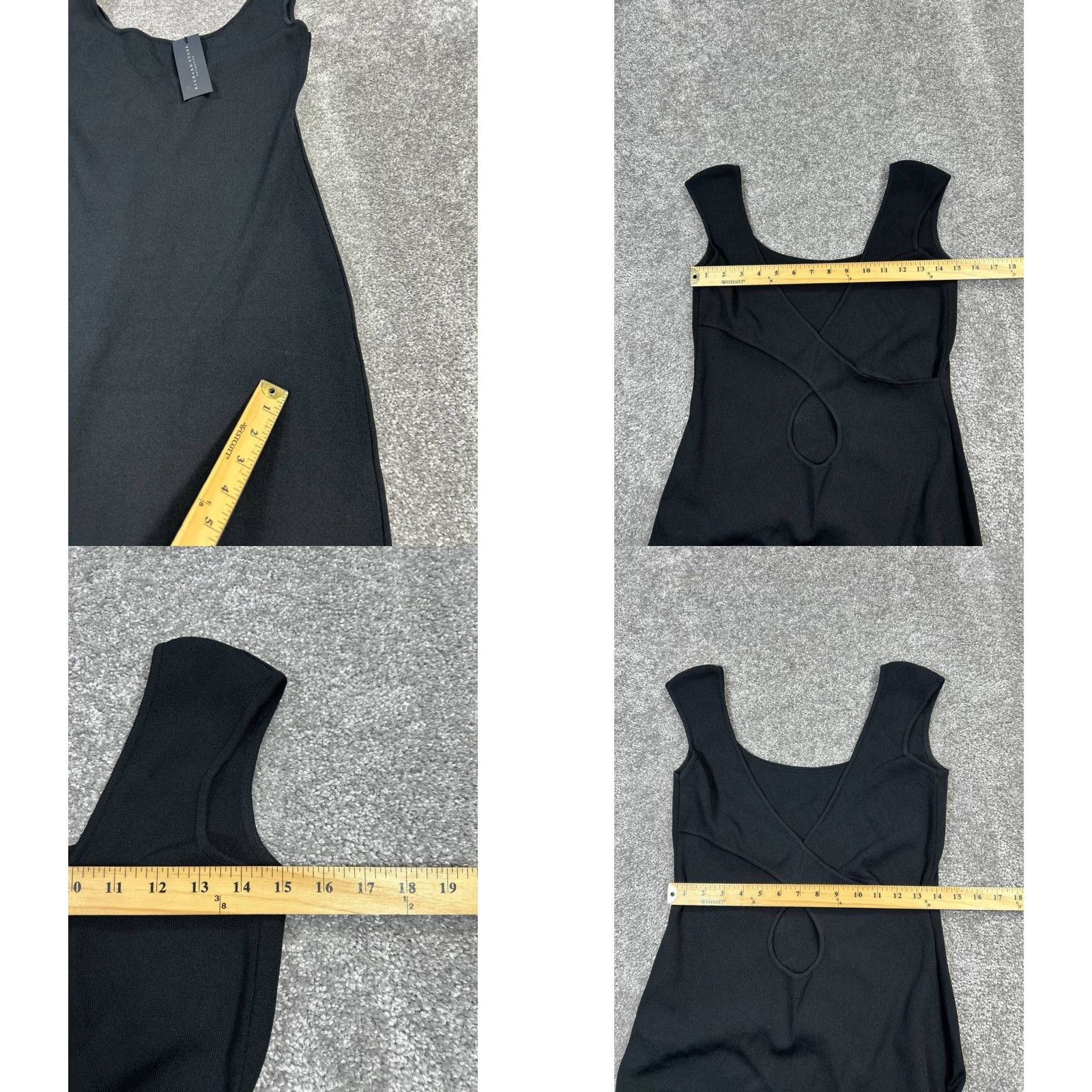 Richard Tyler VINTAGE Richard Tyler Dress Women's Large Sleeveless Bodycon Knee Length Black Rayon Party/Cocktail 90s Womens Size L / US 10 / IT 46 - 8 Thumbnail