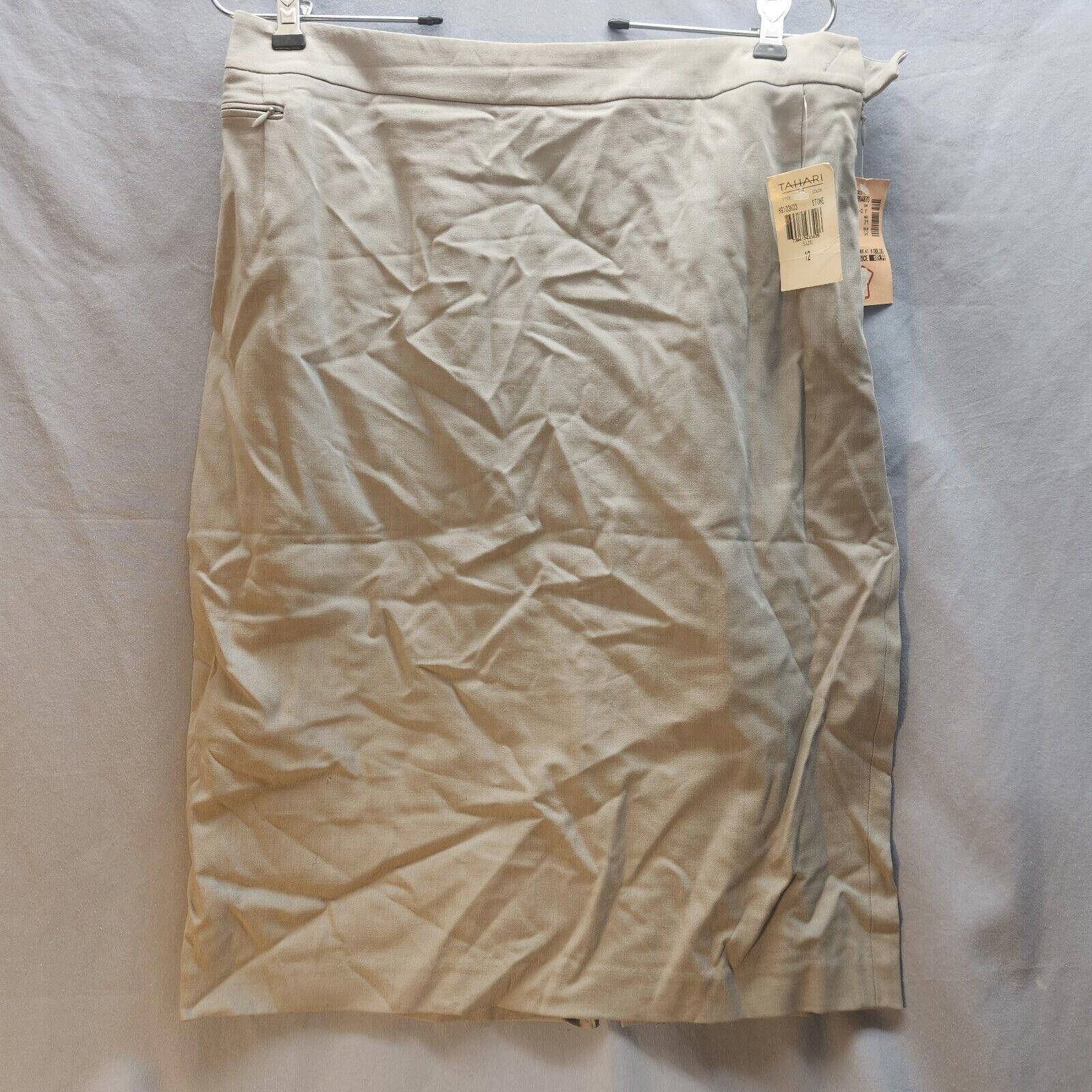 Elie Tahari Vintage Tahari Skirt Grey Size 12 NWT Size 34" / US 12 / IT 48 - 1 Thumbnail