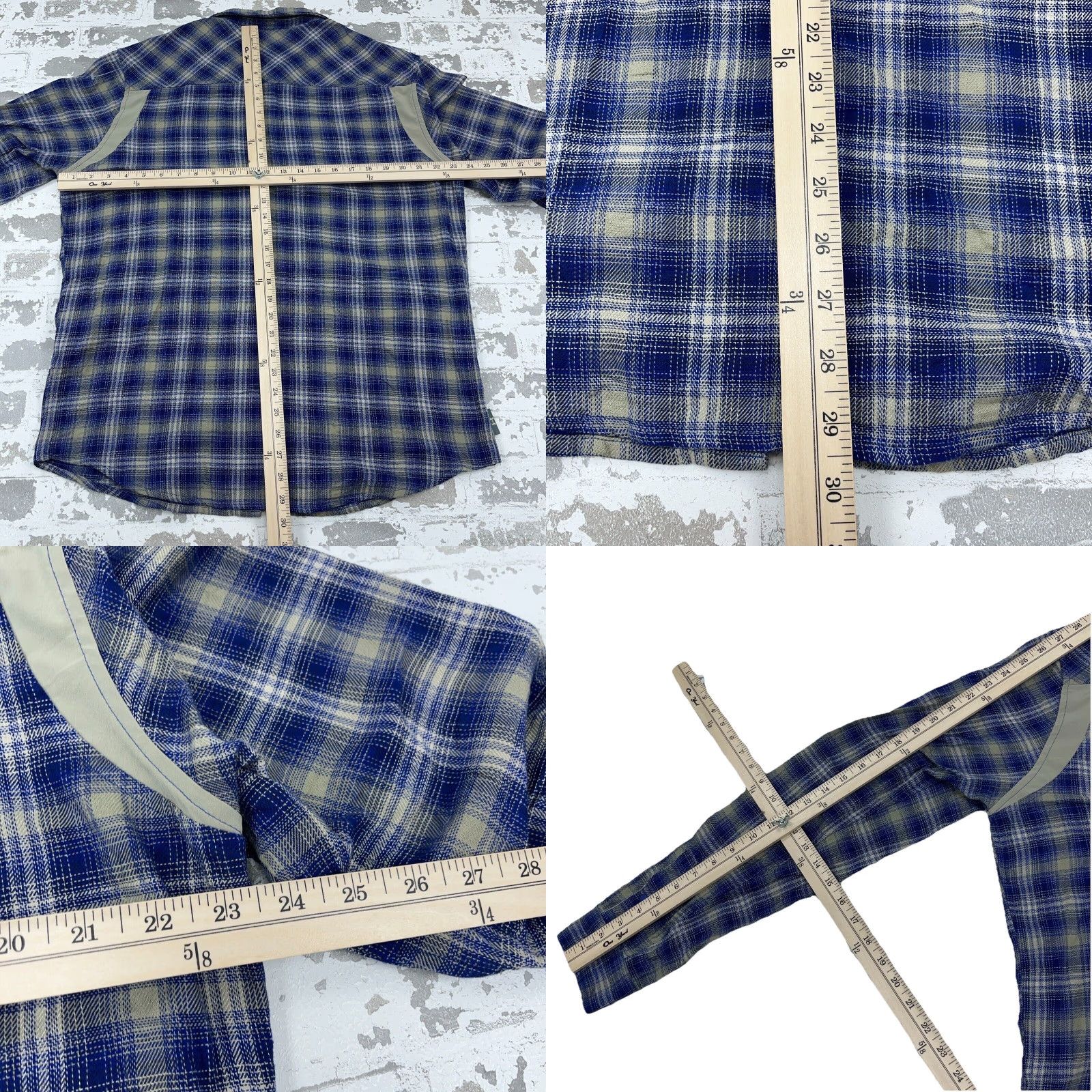 Under Armour Under Armour Shirt Men XL Blue Gray Plaid Flannel Button-Up Snap Front Casual Outdoor Winter Spring Summer Fall Size US XL / EU 56 / 4 - 8 Thumbnail