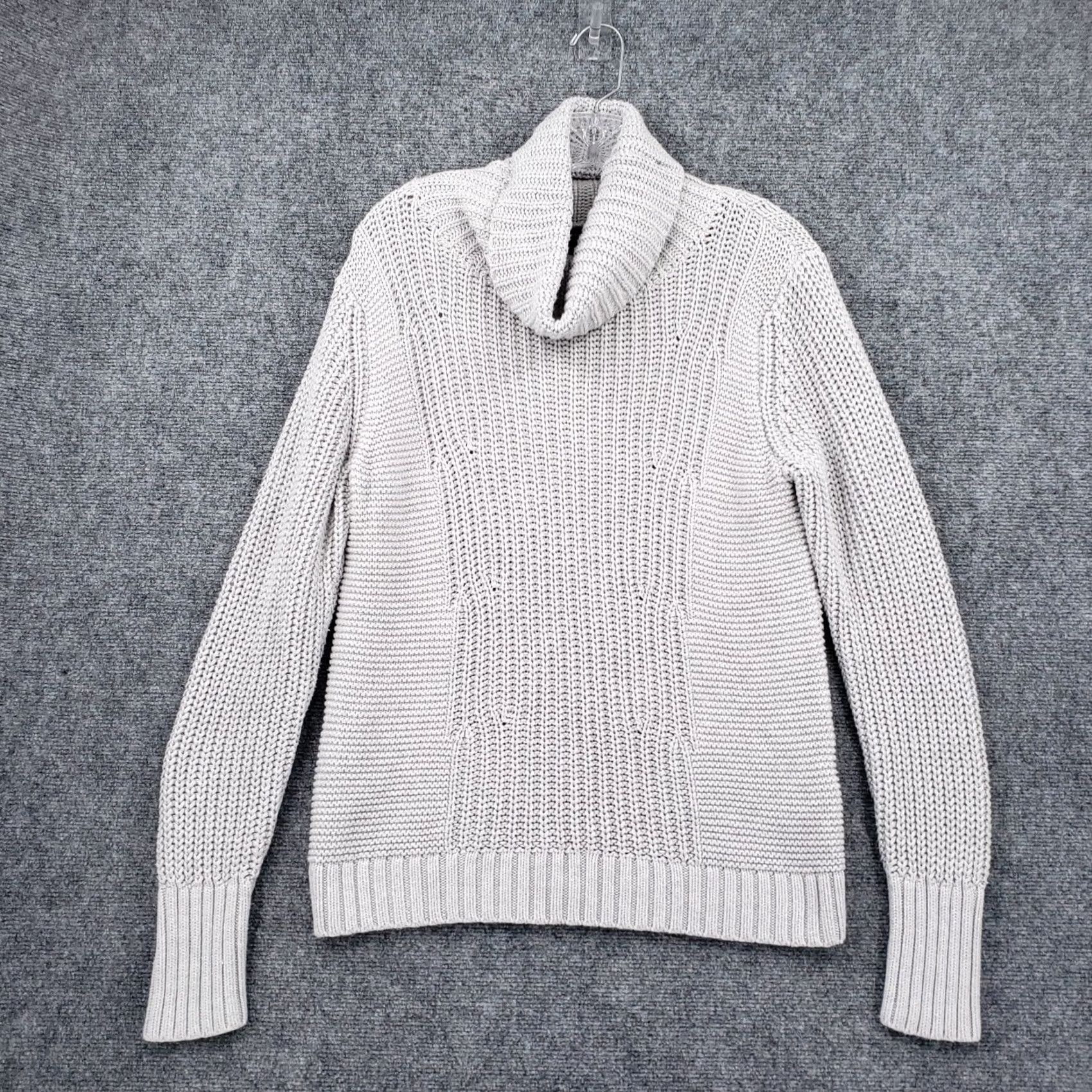 Banana Republic Banana Republic Sweater Womens L Large Gray Turtleneck Knit Pullover Cinnamon? Size L / US 10 / IT 46 - 2 Thumbnail