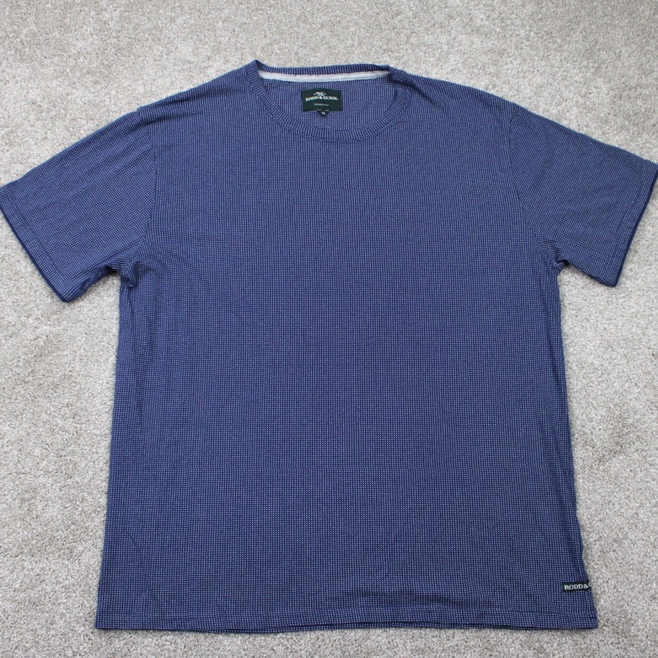 Rodd & Gunn Rodd & Gunn Mens XL Blue Geometric Cotton Short Sleeve Button-Up Shirt Size US XL / EU 56 / 4 - 2 Thumbnail