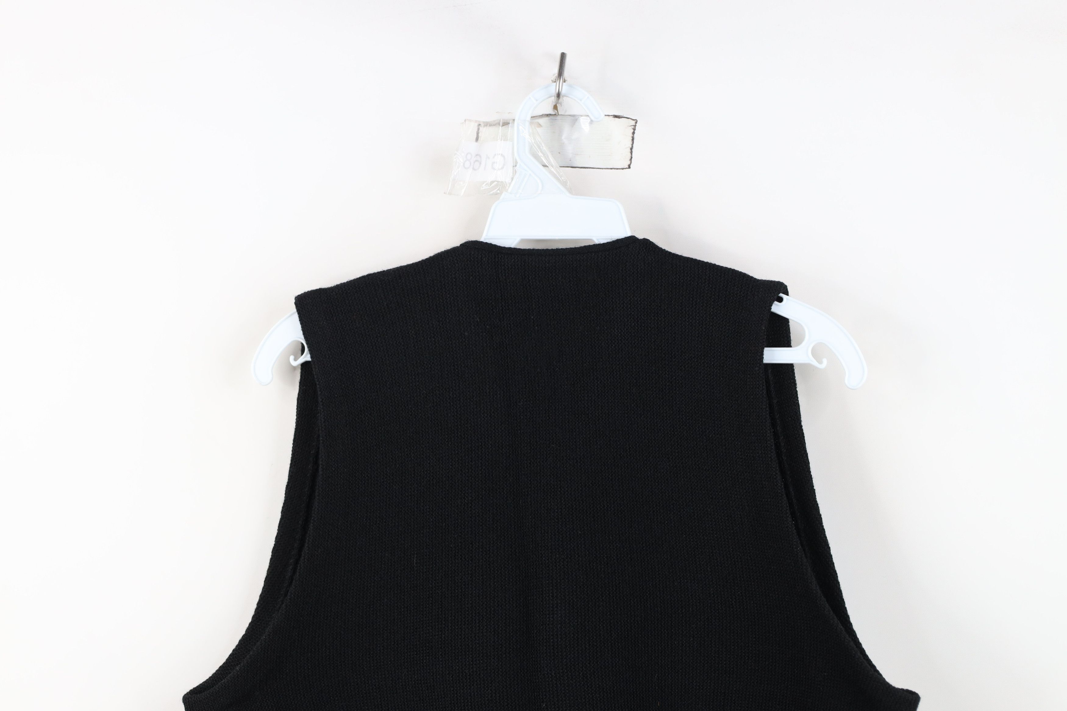 Vintage Vintage 60s 70s Streetwear Knit Sweater Vest Black USA Size US L / EU 52-54 / 3 - 8 Thumbnail