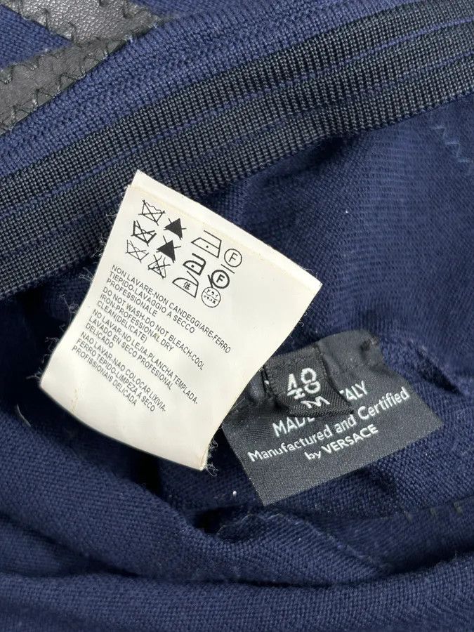 Versace Gianni Versace Navy Cotton Contrast Stitch Abstract Sweater Size US M / EU 48-50 / 2 - 10 Thumbnail