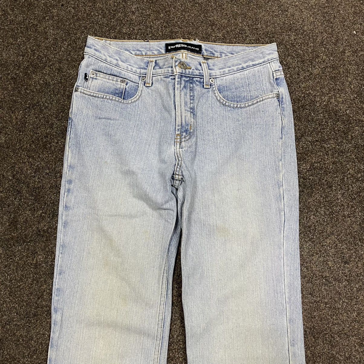 Vintage Vintage Y2K Light Wash Flared Wide Leg Jeans Skater Faded 29 Size US 29 - 4 Thumbnail
