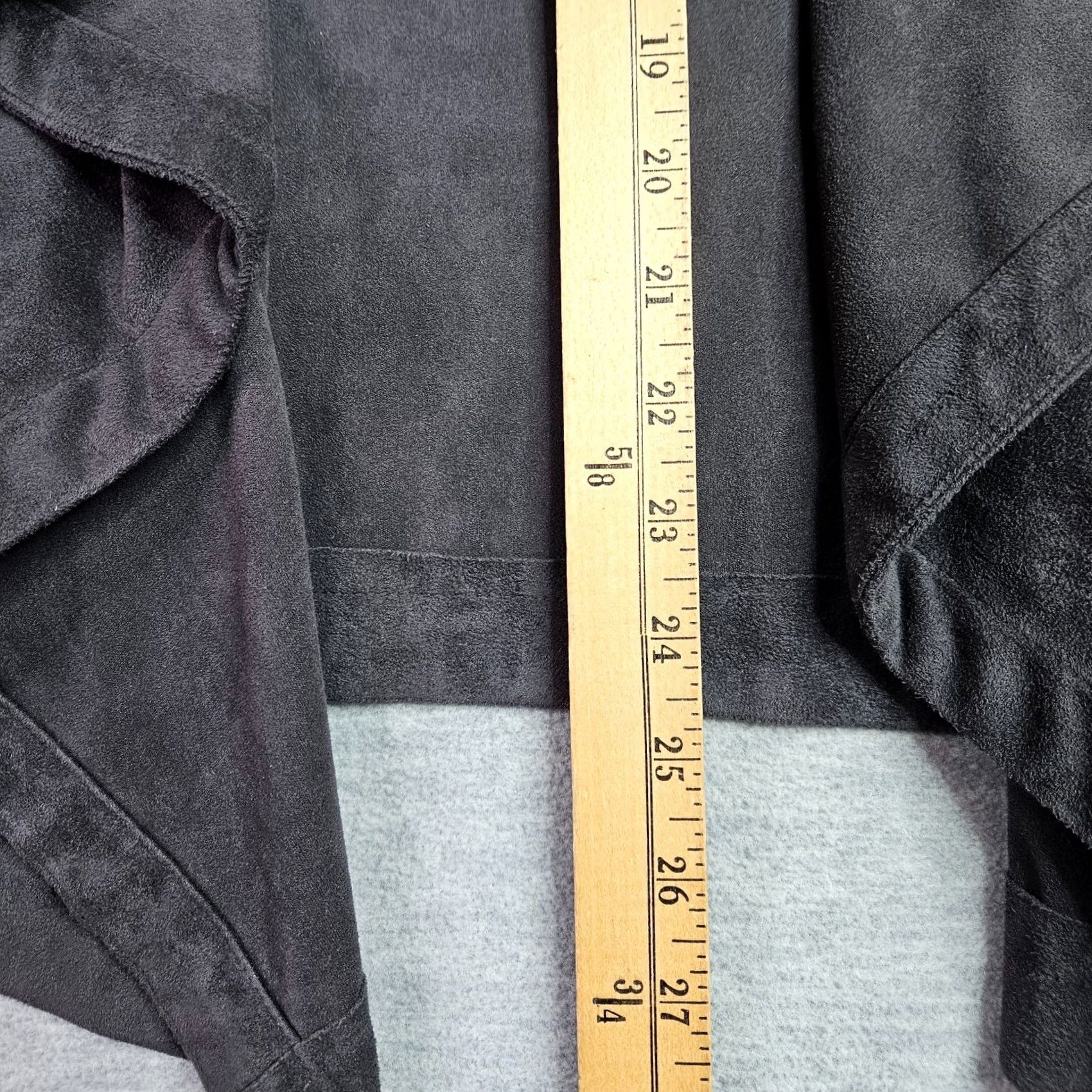 Vintage Cupcakes and Cashmere Jacket Women's L Gray Faux Suede Draped Open Front Size L / US 10 / IT 46 - 7 Thumbnail