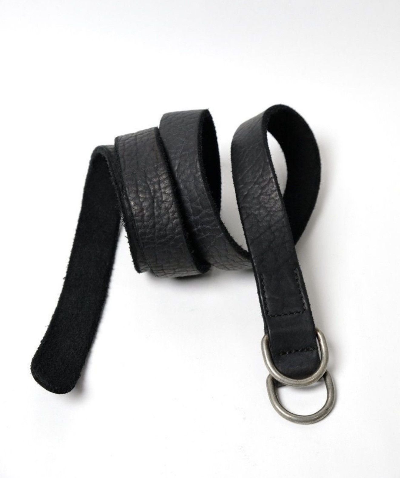 小物 GUIDI LEATHER BELT WITH BUCKLE BISON Bison Leather Belt in Black – SVRN